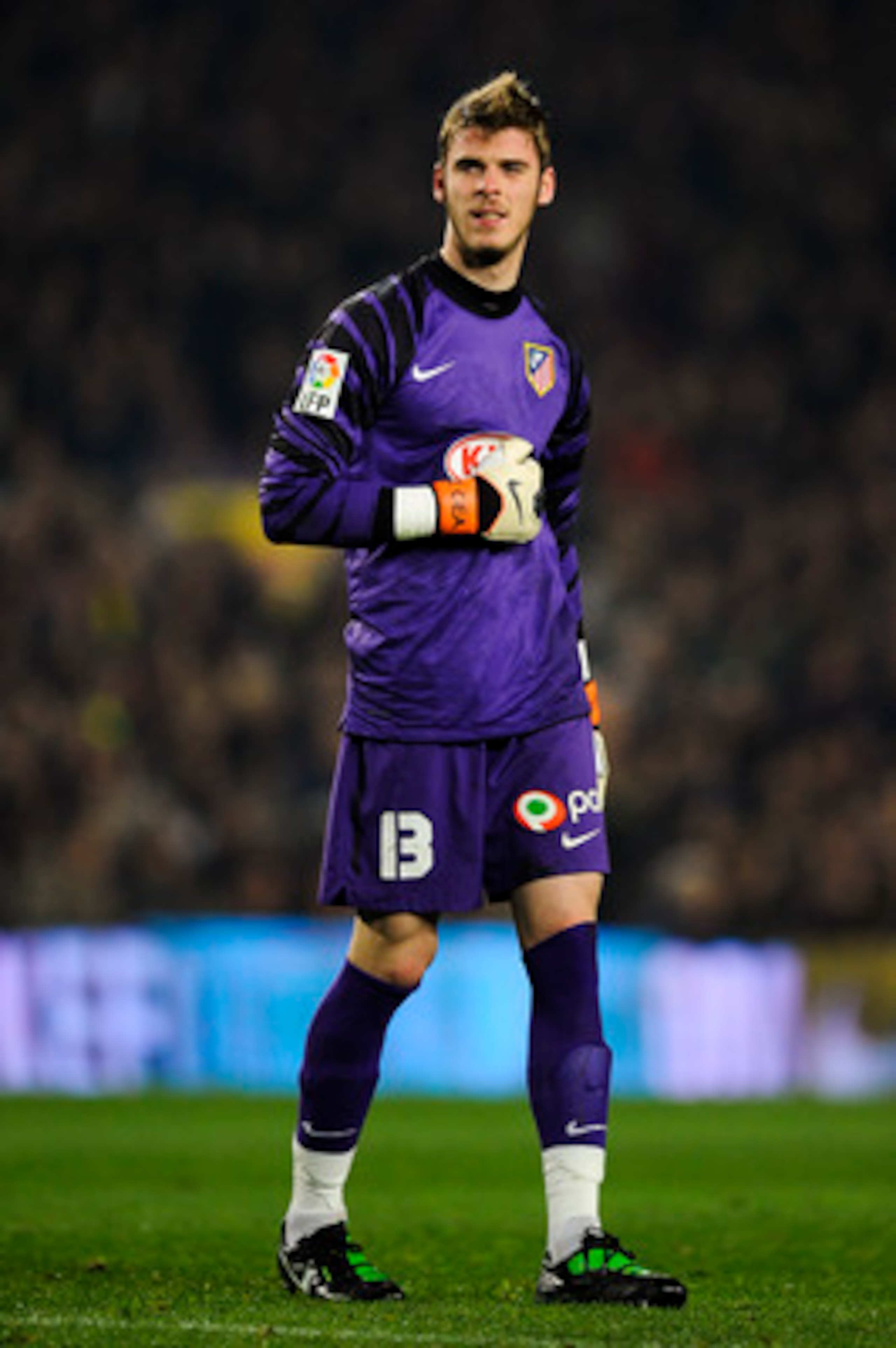 BARCELONA, SPAIN - FEBRUARY 05:  David De Gea of Atletico Madrid looks on during the La Liga match between Barcelona and Atletico de Madrid at Camp Nou on February 5, 2011 in Barcelona, Spain. Barcelona won 3-0.  (Photo by David Ramos/Getty Images)