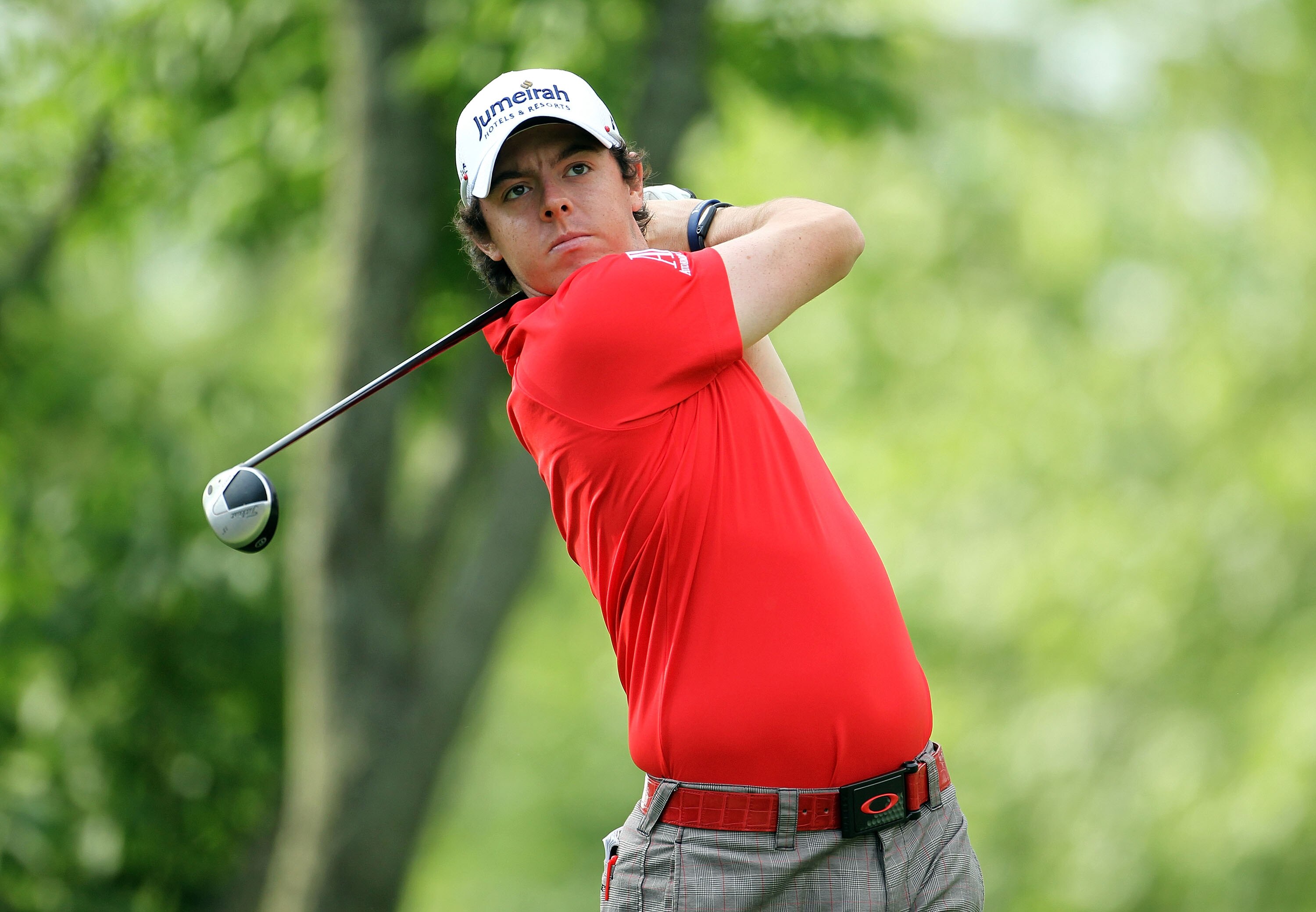 DUBLIN, OH - JUNE 03:  Rory McIlroy of Nothern Ireland hits his tee shot on the par 5 5th hole during the second round of the Memorial Tournament presented by Nationwide Insurance at Muirfield Village Golf Club on June 3, 2011 in Dublin, Ohio.  (Photo by