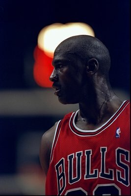 23 May, 1998:  Portrait of Michael Jordan #23 of the Chicago Bulls during the NBA Eastern Conference Finals at the Market Square Arena in Indianapolis, Indiana.  The Pacers defeated the Bulls 107-105. Mandatory Credit: Vincent Laforet  /Allsport