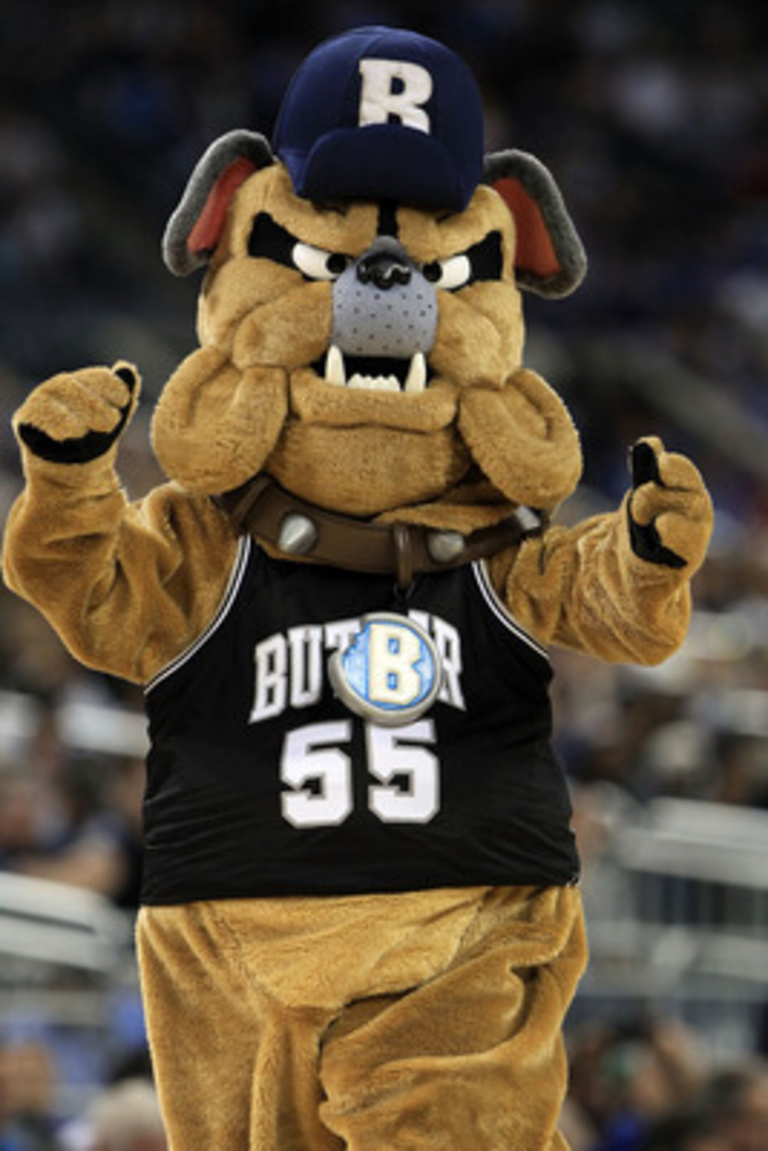 HOUSTON, TX - APRIL 04: The Butler Bulldogs mascot performs on the court as they are taking on the Connecticut Huskies during the National Championship Game of the 2011 NCAA Division I Men's Basketball Tournament at Reliant Stadium on April 4, 2011 in Ho HOUSTON, TX - APRIL 04: The Butler Bulldogs mascot performs on the court as they are taking on the Connecticut Huskies during the National Championship Game of the 2011 NCAA Division I Men's Basketball Tournament at Reliant Stadium on April 4, 2011 in Ho