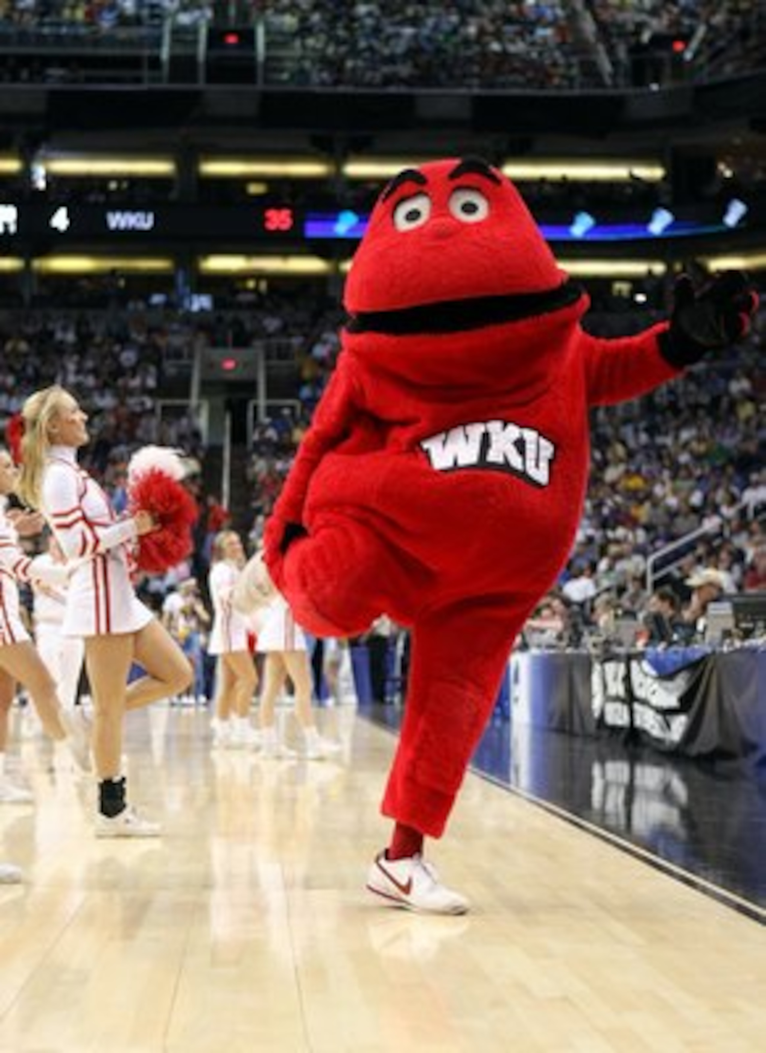 PHOENIX - MARCH 27: The Western Kentucky Hilltoppers mascot attends the West Regional Sweet 16 game against the UCLA Bruins at the U.S. Airways Center on March 27, 2008 in Phoenix, Arizona. (Photo by Stephen Dunn/Getty Images) PHOENIX - MARCH 27: The Western Kentucky Hilltoppers mascot attends the West Regional Sweet 16 game against the UCLA Bruins at the U.S. Airways Center on March 27, 2008 in Phoenix, Arizona. (Photo by Stephen Dunn/Getty Images)