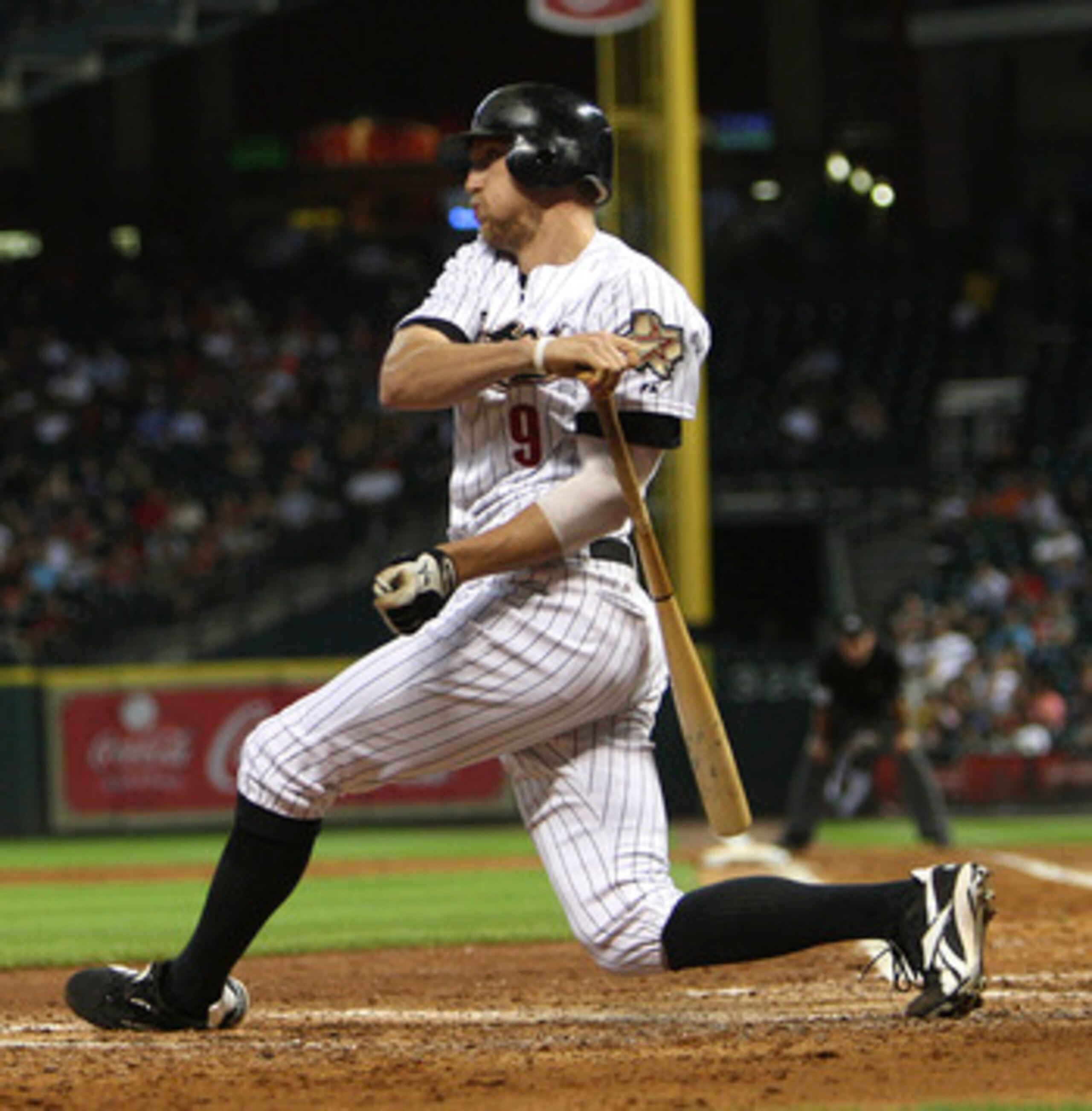 HOUSTON - JUNE 13: Hunter Pence #9 of the Houston Astros loses the grip on his bat as he swings against the Atlanta Braves at Minute Maid Park on June 13, 2011 in Houston, Texas. (Photo by Bob Levey/Getty Images) HOUSTON - JUNE 13: Hunter Pence #9 of the Houston Astros loses the grip on his bat as he swings against the Atlanta Braves at Minute Maid Park on June 13, 2011 in Houston, Texas. (Photo by Bob Levey/Getty Images)