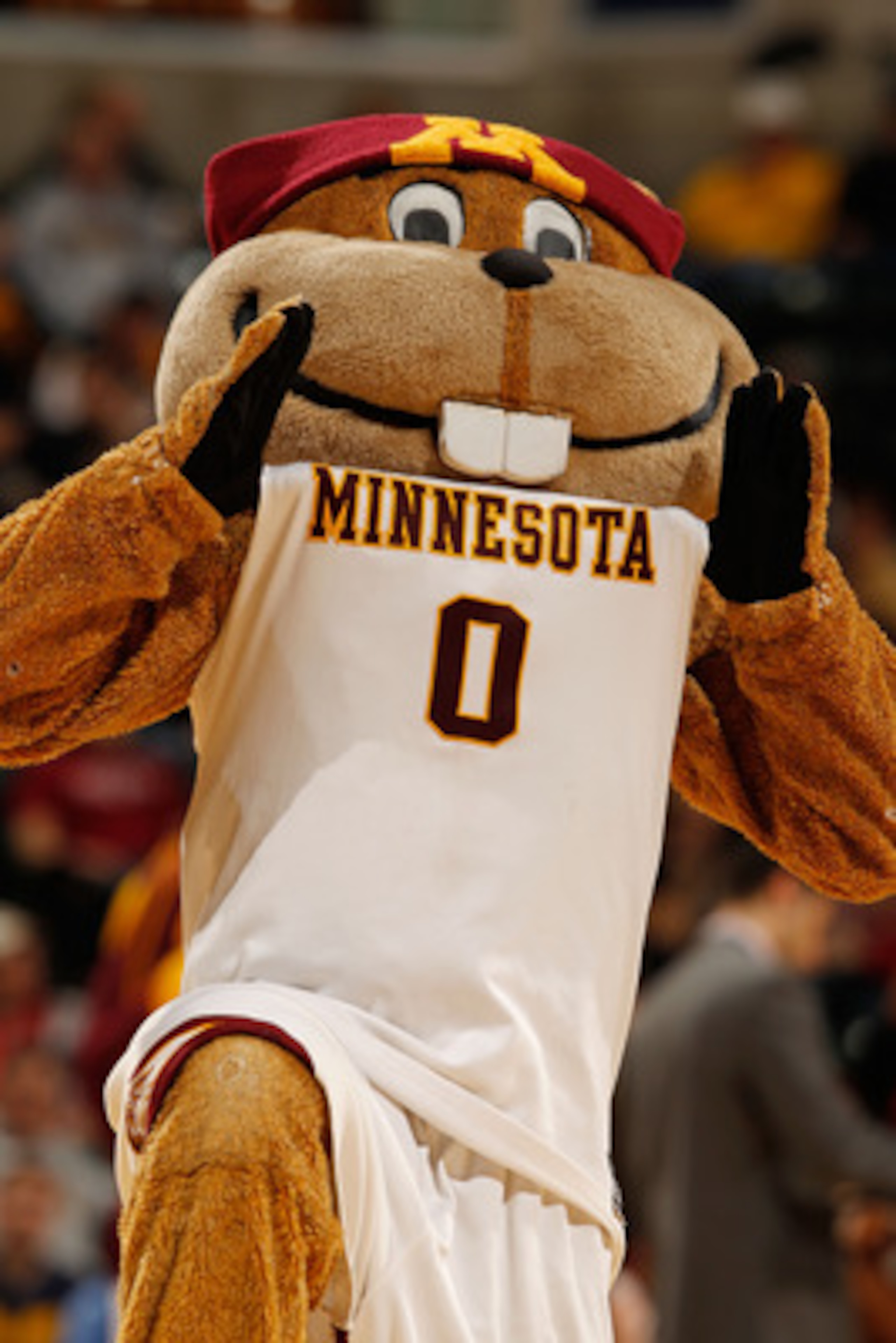 INDIANAPOLIS - MARCH 11: Goldy Gopher, mascot of the Minnesota Golden Gophers performs during the game against the Penn State Nittany Lion in the first round of the Big Ten Men's Basketball Tournament at Conseco Fieldhouse on March 11, 2010 in Indianapol INDIANAPOLIS - MARCH 11: Goldy Gopher, mascot of the Minnesota Golden Gophers performs during the game against the Penn State Nittany Lion in the first round of the Big Ten Men's Basketball Tournament at Conseco Fieldhouse on March 11, 2010 in Indianapol