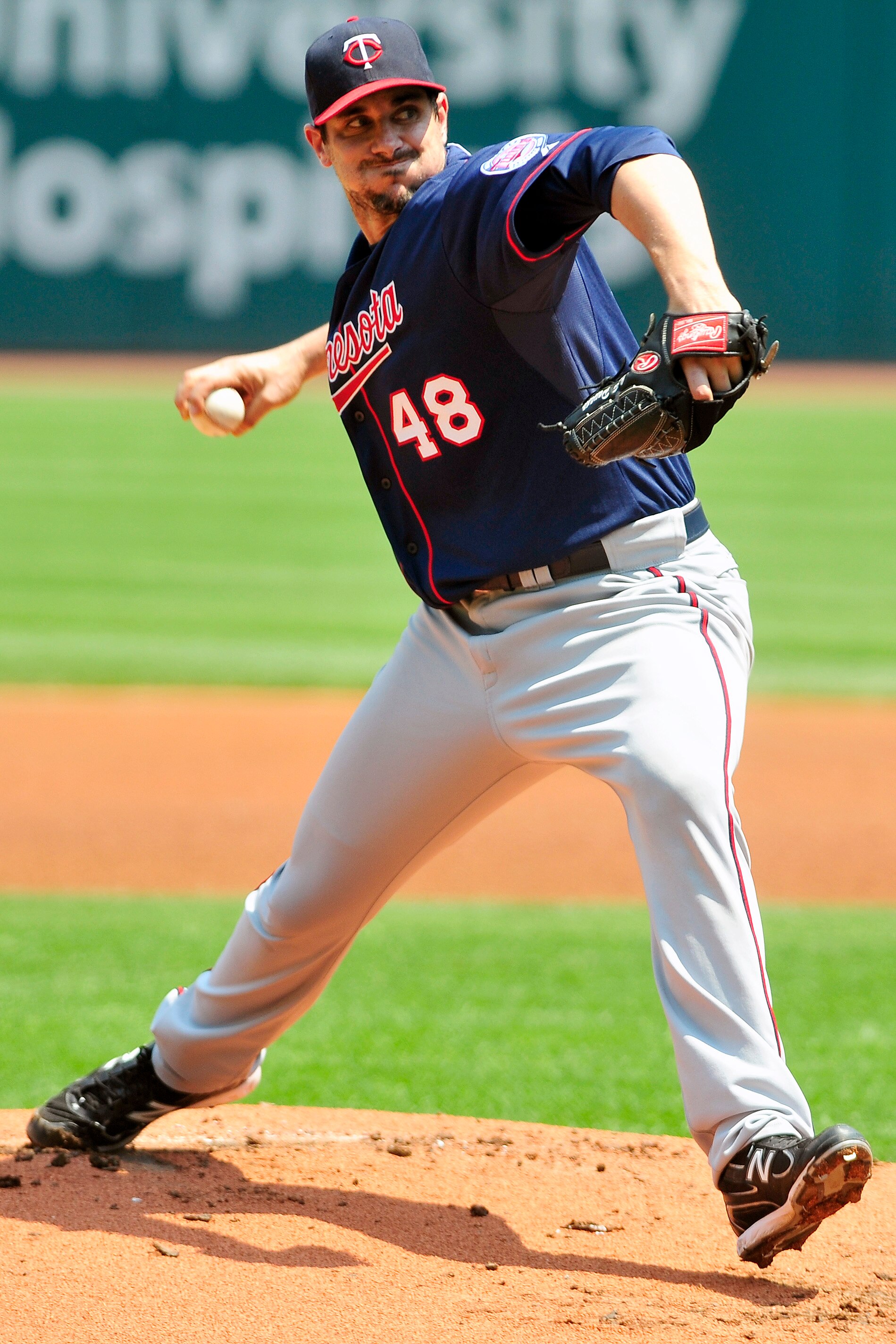 CLEVELAND, OH - JUNE 8: Starting pitcher Carl Pavano #48 of the Minnesota Twins pitches during the first inning at Progressive Field on June 8, 2011 in Cleveland, Ohio. (Photo by Jason Miller/Getty Images) CLEVELAND, OH - JUNE 8: Starting pitcher Carl Pavano #48 of the Minnesota Twins pitches during the first inning at Progressive Field on June 8, 2011 in Cleveland, Ohio. (Photo by Jason Miller/Getty Images)
