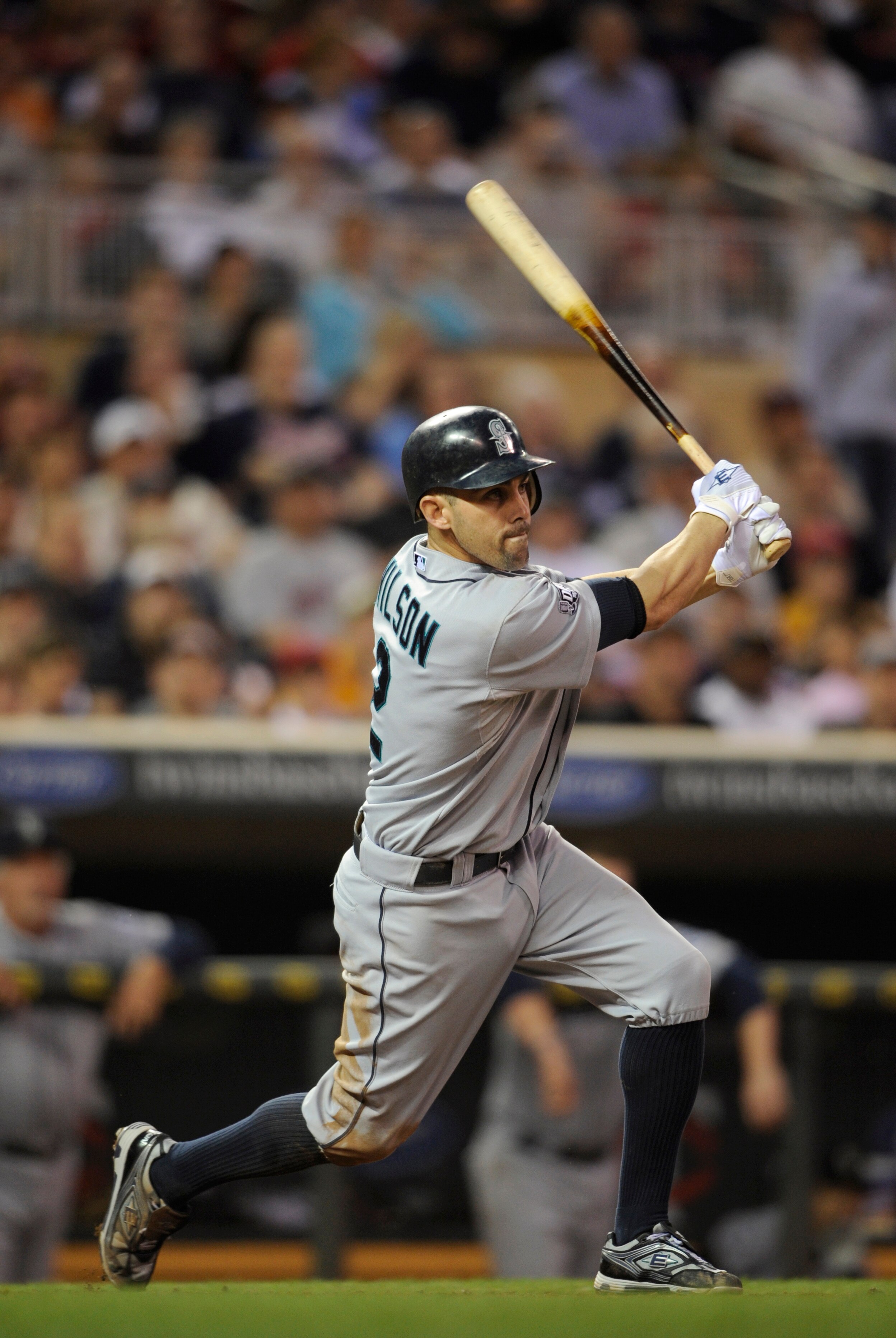 MINNEAPOLIS, MN - MAY 23: Jack Wilson #2 of the Seattle Mariners bats against the Minnesota Twins during their game on May 23, 2011 at Target Field in Minneapolis, Minnesota. The Rockies won 6-5. (Photo by Hannah Foslien/Getty Images) MINNEAPOLIS, MN - MAY 23: Jack Wilson #2 of the Seattle Mariners bats against the Minnesota Twins during their game on May 23, 2011 at Target Field in Minneapolis, Minnesota. The Rockies won 6-5. (Photo by Hannah Foslien/Getty Images)