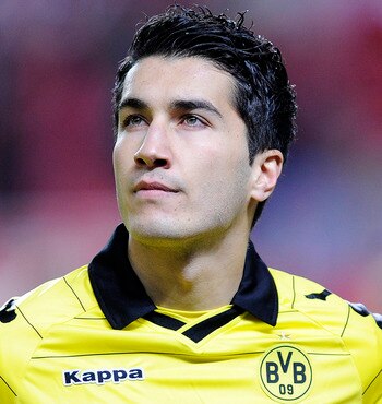 SEVILLE, SPAIN - DECEMBER 15:  Nuri Sahin of Borussia Dortmund looks on prior the UEFA Europa League group J match between Sevilla and Borussia Dortmund at Estadio Ramon Sanchez Pizjuan on December 15, 2010 in Seville, Spain. The match ended 2-2.  (Photo 