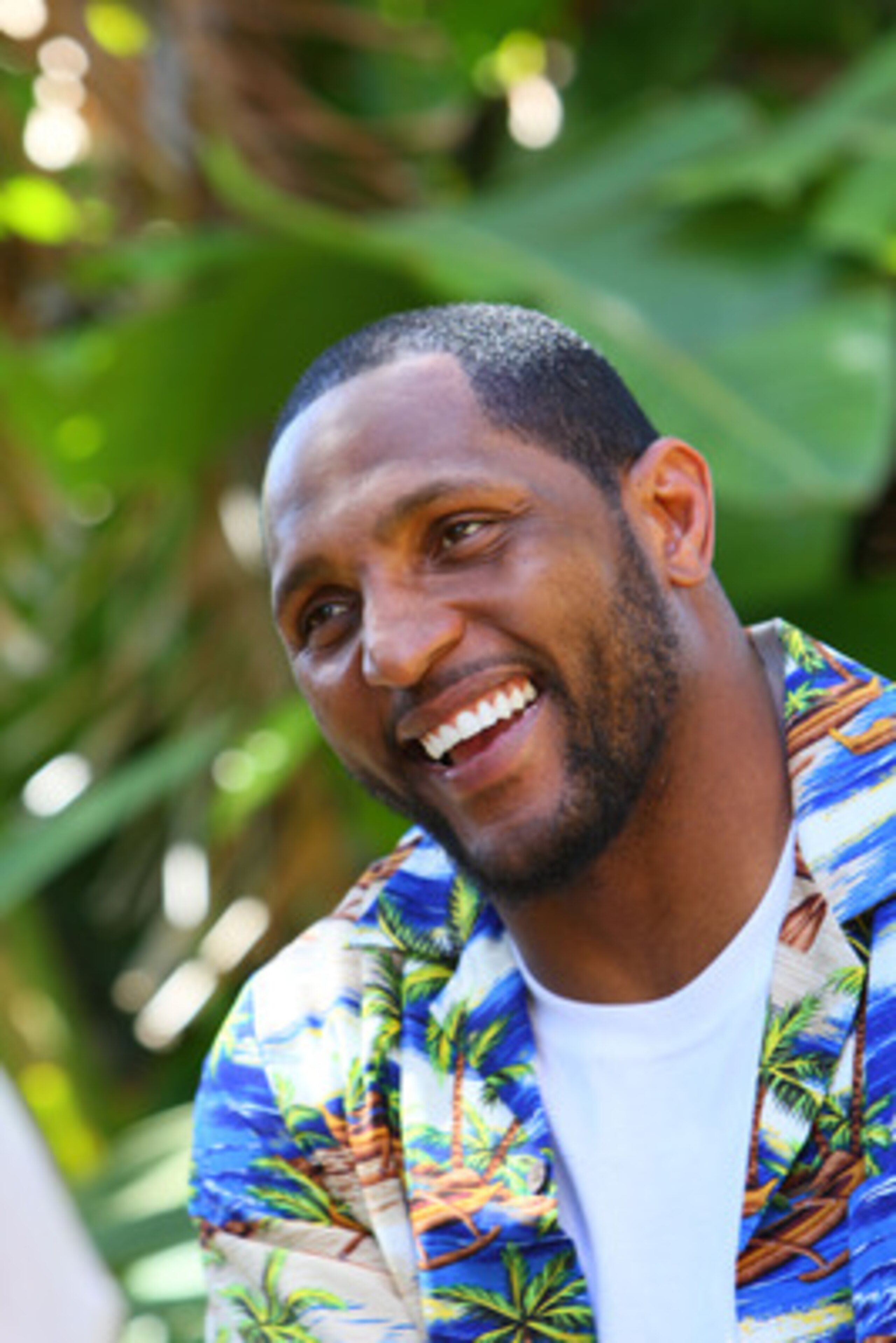 HONOLULU, HI - FEBRUARY 04:  In this handout photo provided by Pepsi MAX, Baltimore Ravens linebacker Ray Lewis on the set of the Funny Or Die Pepsi MAX video on February 4, 2011 in Honolulu, Hawaii.  (Photo by Pepsi MAX via Getty Images)
