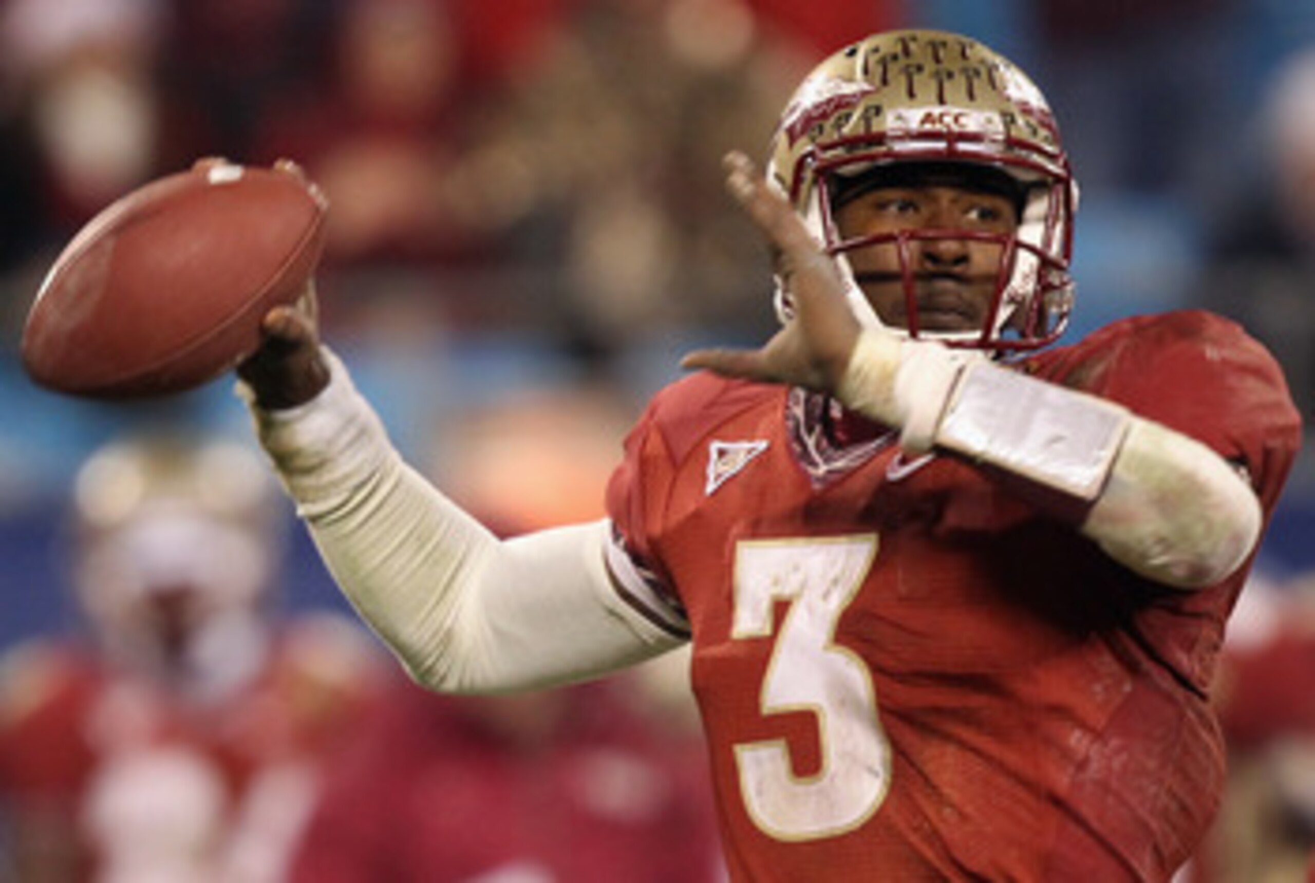 CHARLOTTE, NC - DECEMBER 04: EJ Manuel #3 of the Florida State Seminoles against the Virginia Tech Hokies during their game at Bank of America Stadium on December 4, 2010 in Charlotte, North Carolina. (Photo by Streeter Lecka/Getty Images) CHARLOTTE, NC - DECEMBER 04: EJ Manuel #3 of the Florida State Seminoles against the Virginia Tech Hokies during their game at Bank of America Stadium on December 4, 2010 in Charlotte, North Carolina. (Photo by Streeter Lecka/Getty Images)
