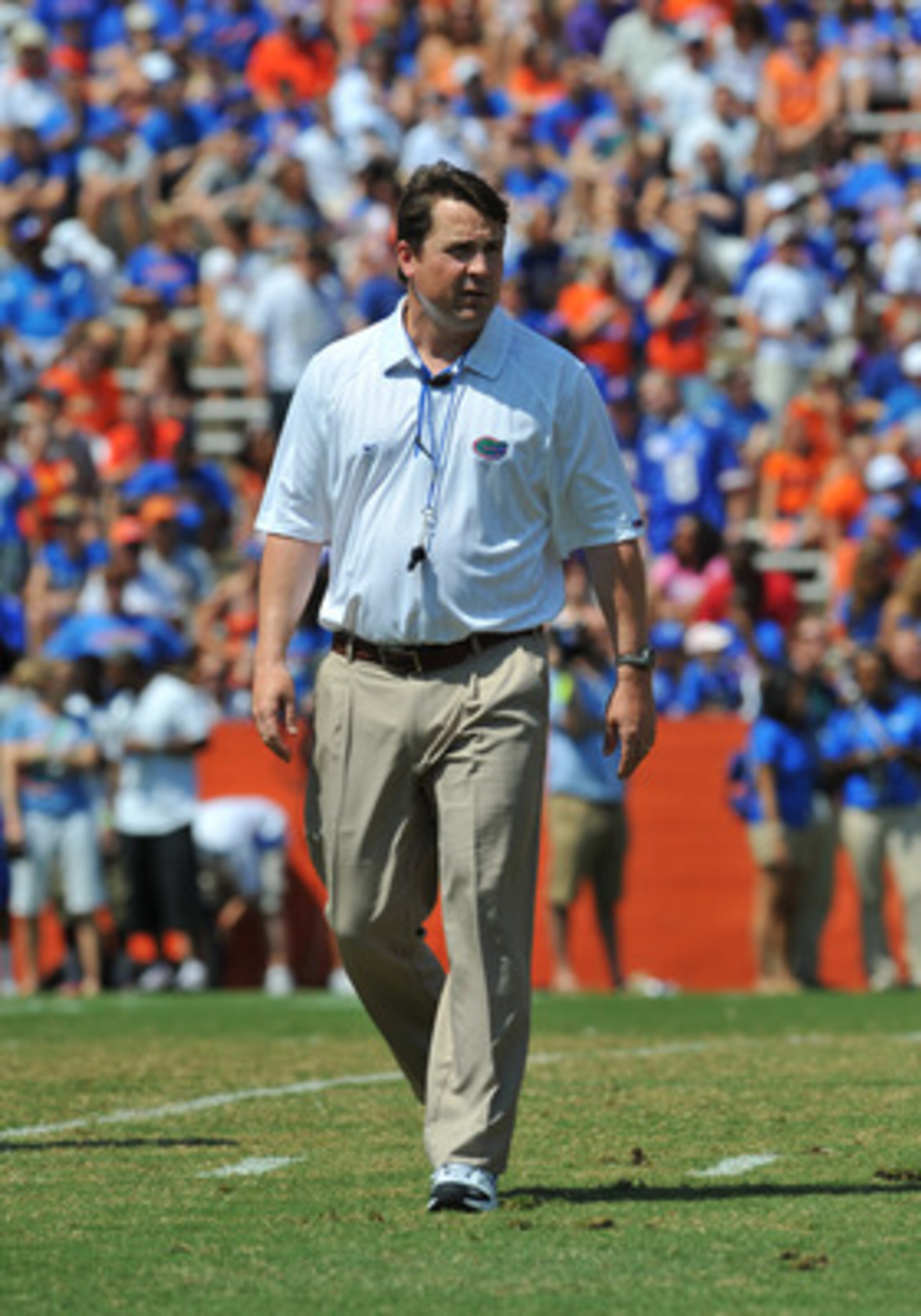 GAINESVILLE, FL - APRIL 9: Coach Will Muschamp of the Florida Gators directs play during the Orange and Blue spring football game April 9, 2011 at Ben Hill Griffin Stadium in Gainesville, Florida. (Photo by Al Messerschmidt/Getty Images) GAINESVILLE, FL - APRIL 9: Coach Will Muschamp of the Florida Gators directs play during the Orange and Blue spring football game April 9, 2011 at Ben Hill Griffin Stadium in Gainesville, Florida. (Photo by Al Messerschmidt/Getty Images)