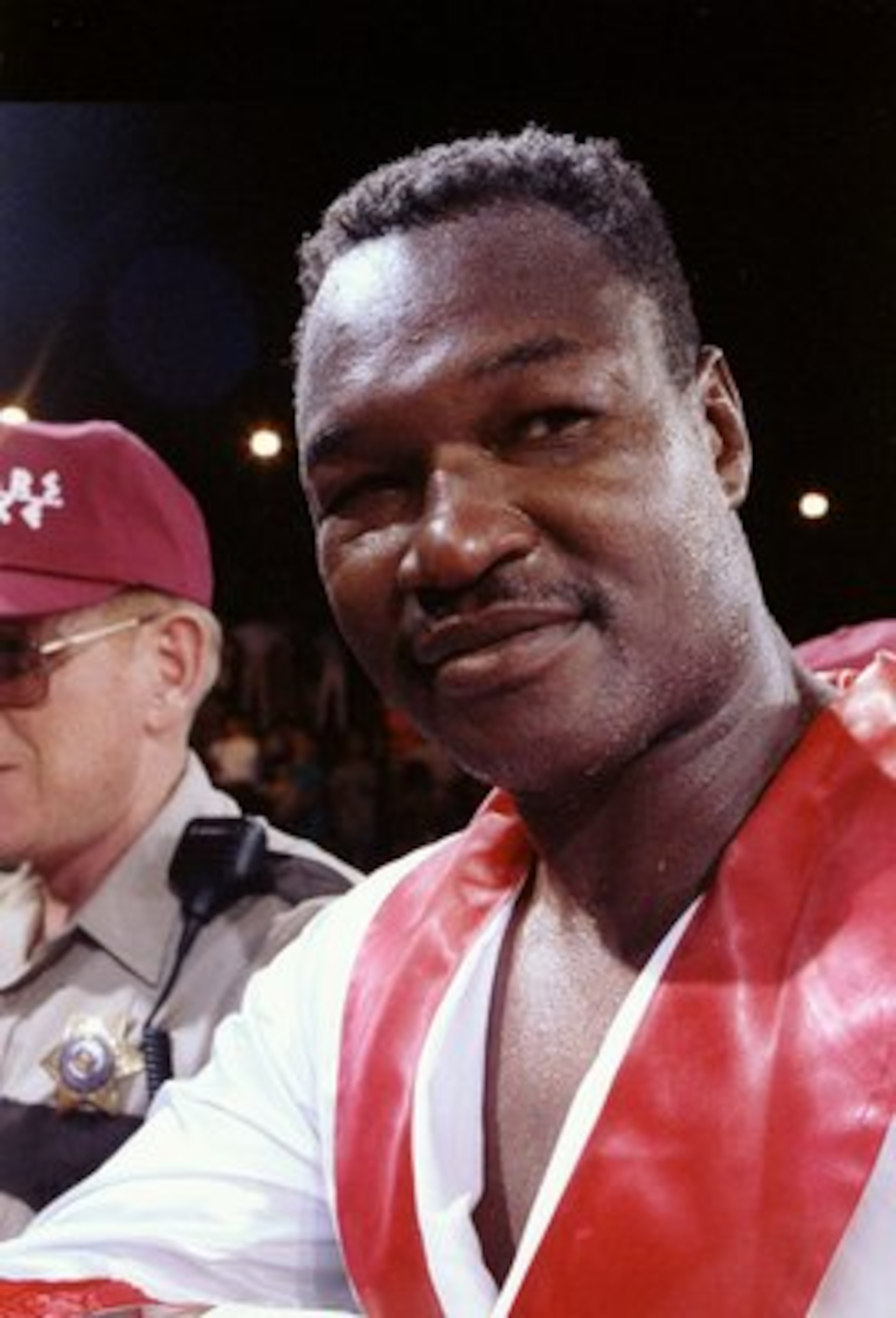 19 Jun 1992: Larry Holmes looks on during his fight against Evander Holyfield in Las Vegas, Nevada. Holyfield won the bout with an unanimous decision after 12 rounds. 19 Jun 1992: Larry Holmes looks on during his fight against Evander Holyfield in Las Vegas, Nevada. Holyfield won the bout with an unanimous decision after 12 rounds.