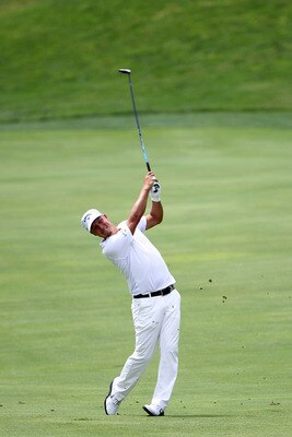 BETHESDA, MD - JUNE 18:  Fredrik Jacobson of Sweden plays a shot on the 11th hole during the third round of the 111th U.S. Open at Congressional Country Club on June 18, 2011 in Bethesda, Maryland.  (Photo by Jamie Squire/Getty Images)