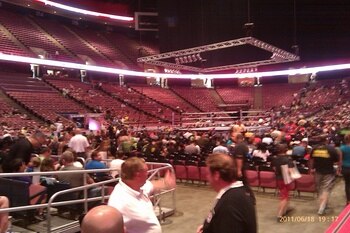 Vantage point from our seats.