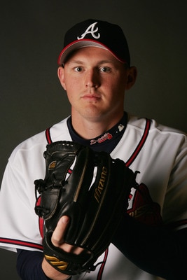 KISSIMMEE, FL - FEBRUARY 22:  Matt Harrison poses for a portrait during the Atlanta Braves Photo Day on February 22, 2007 at The Ballpark at Disney's Wide World of Sports in Kissimmee, Florida. (Photo by Elsa/Getty Images)