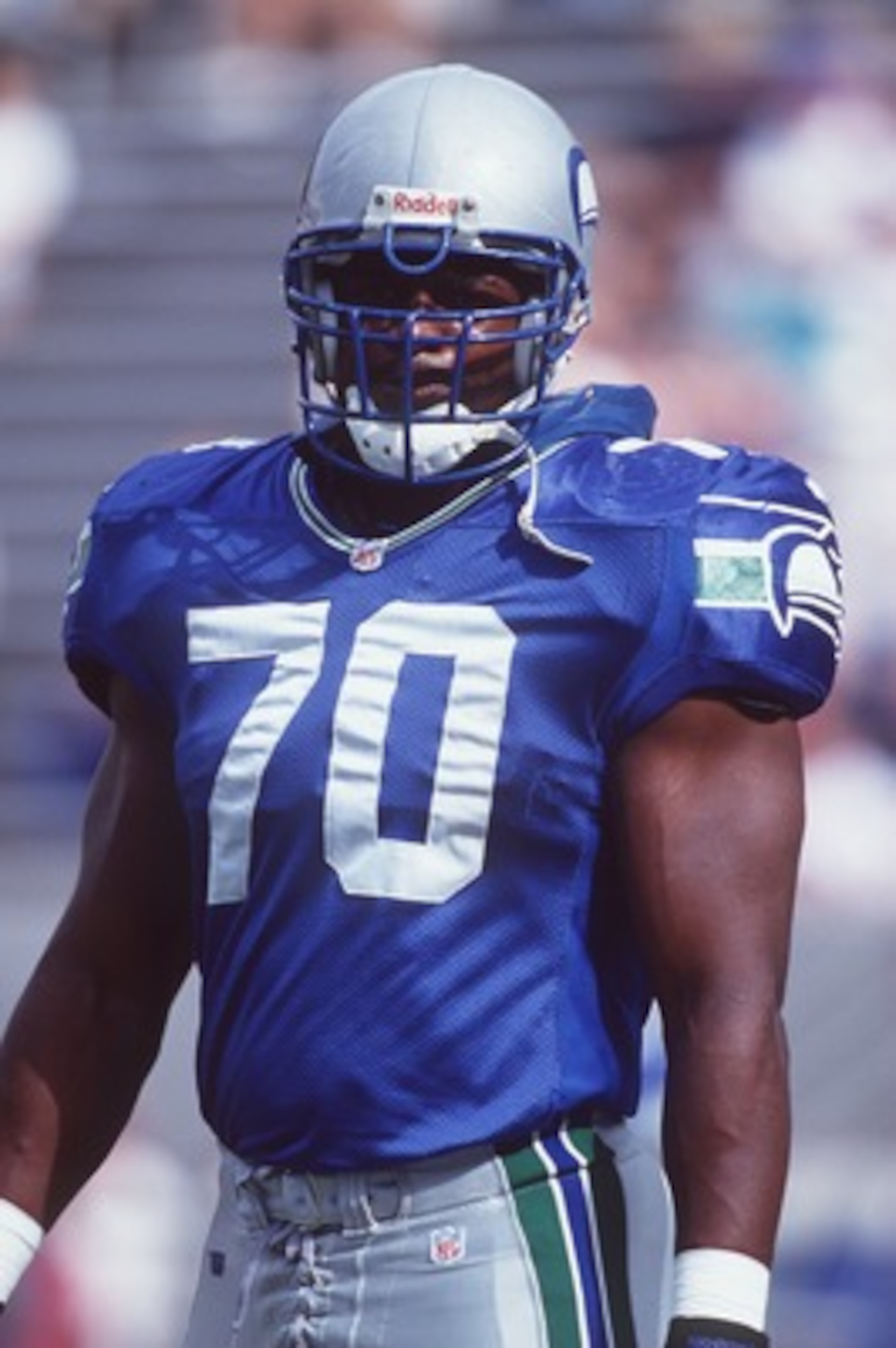 29 Oct 1995: Michael Sinclair of the Seattle Seahawks during their 20-14 win over the Arizona Cardinals at Sun Devil Stadium in Tempe, Arizona. Mandatory Credit: Jed Jacobsohn/Allsport 29 Oct 1995: Michael Sinclair of the Seattle Seahawks during their 20-14 win over the Arizona Cardinals at Sun Devil Stadium in Tempe, Arizona. Mandatory Credit: Jed Jacobsohn/Allsport