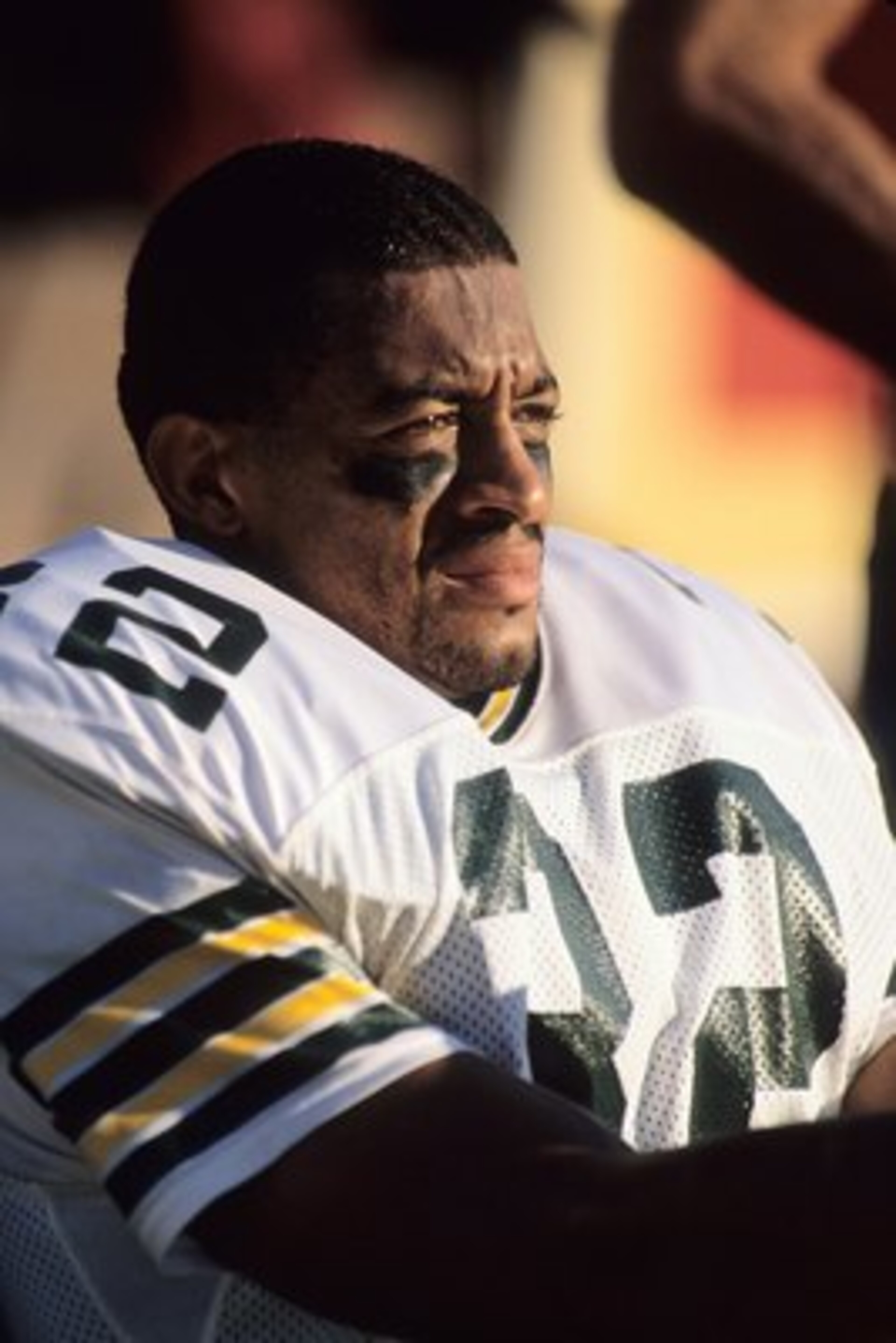 SAN FRANCISCO, CA - NOVEMBER 19:  Cornerback Dave Brown #32 of the Green Bay Packers looks on during a game against the San Francisco 49ers at Candlestick Park on November 19, 1989 in San Francisco, California.  The Packers won 21-17  (Photo by George Ros