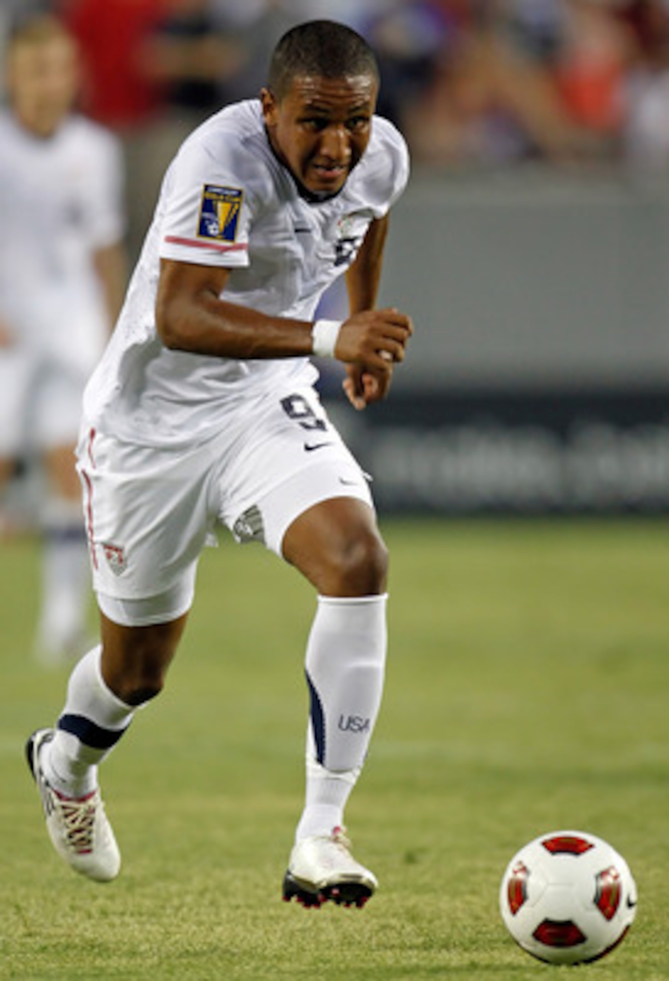 TAMPA, FL - JUNE 11: Juan Agudelo #9 of Team United States advances the ball against Team Panama during the CONCACAF Gold Cup Match at Raymond James Stadium on June 11, 2011 in Tampa, Florida. (Photo by J. Meric/Getty Images) TAMPA, FL - JUNE 11: Juan Agudelo #9 of Team United States advances the ball against Team Panama during the CONCACAF Gold Cup Match at Raymond James Stadium on June 11, 2011 in Tampa, Florida. (Photo by J. Meric/Getty Images)