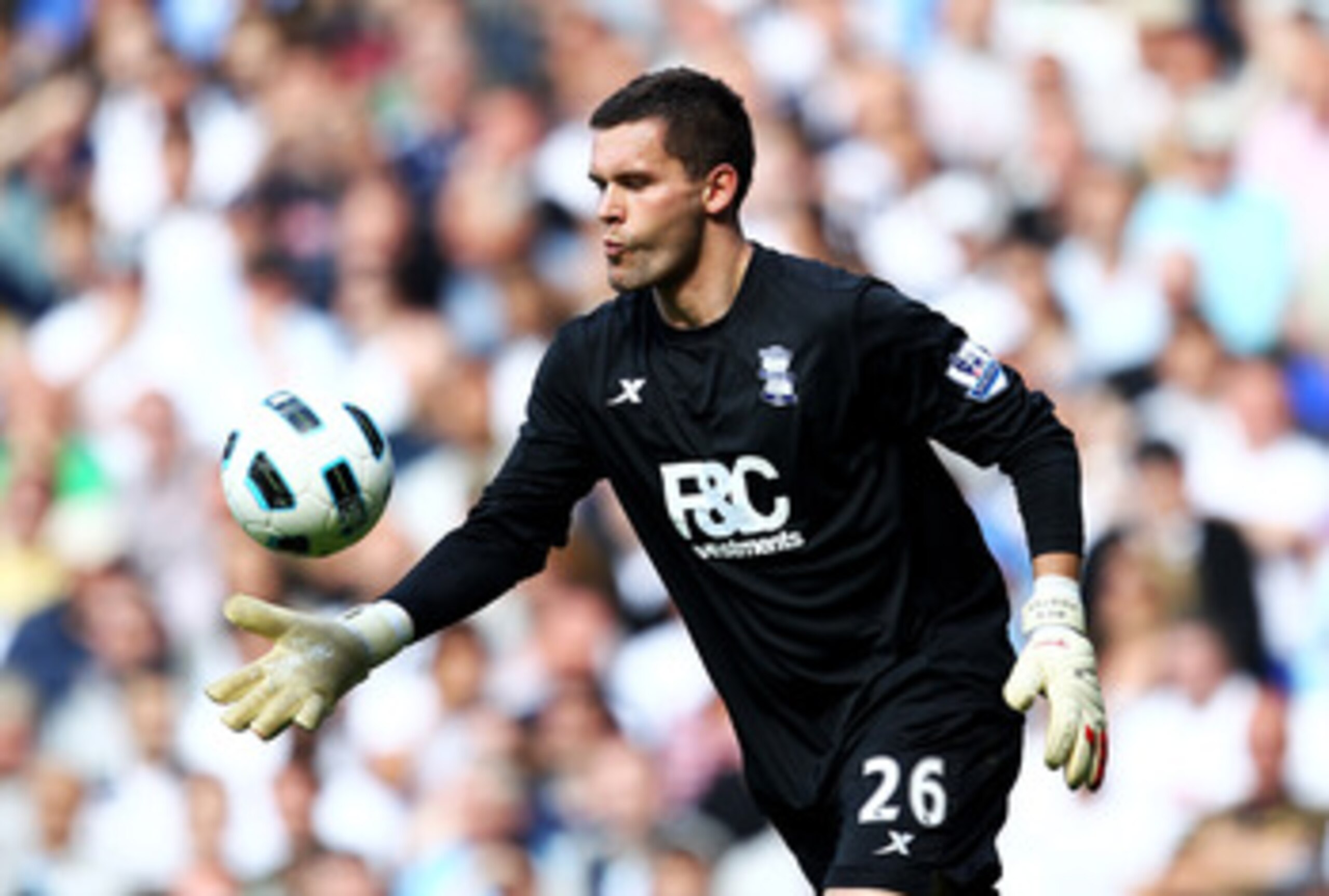 LONDON, ENGLAND - MAY 22: Ben Foster of Birmingham City kicks from the hand during the Barclays Premier League match between Tottenham Hotspur and Birmingham City at White Hart Lane on May 22, 2011 in London, England.  (Photo by Julian Finney/Getty Images