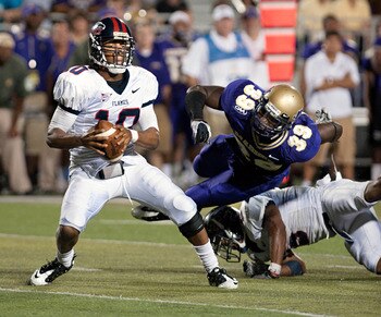 Liberty QB Mike Brown went for over 3800 yards of total offense in 2010