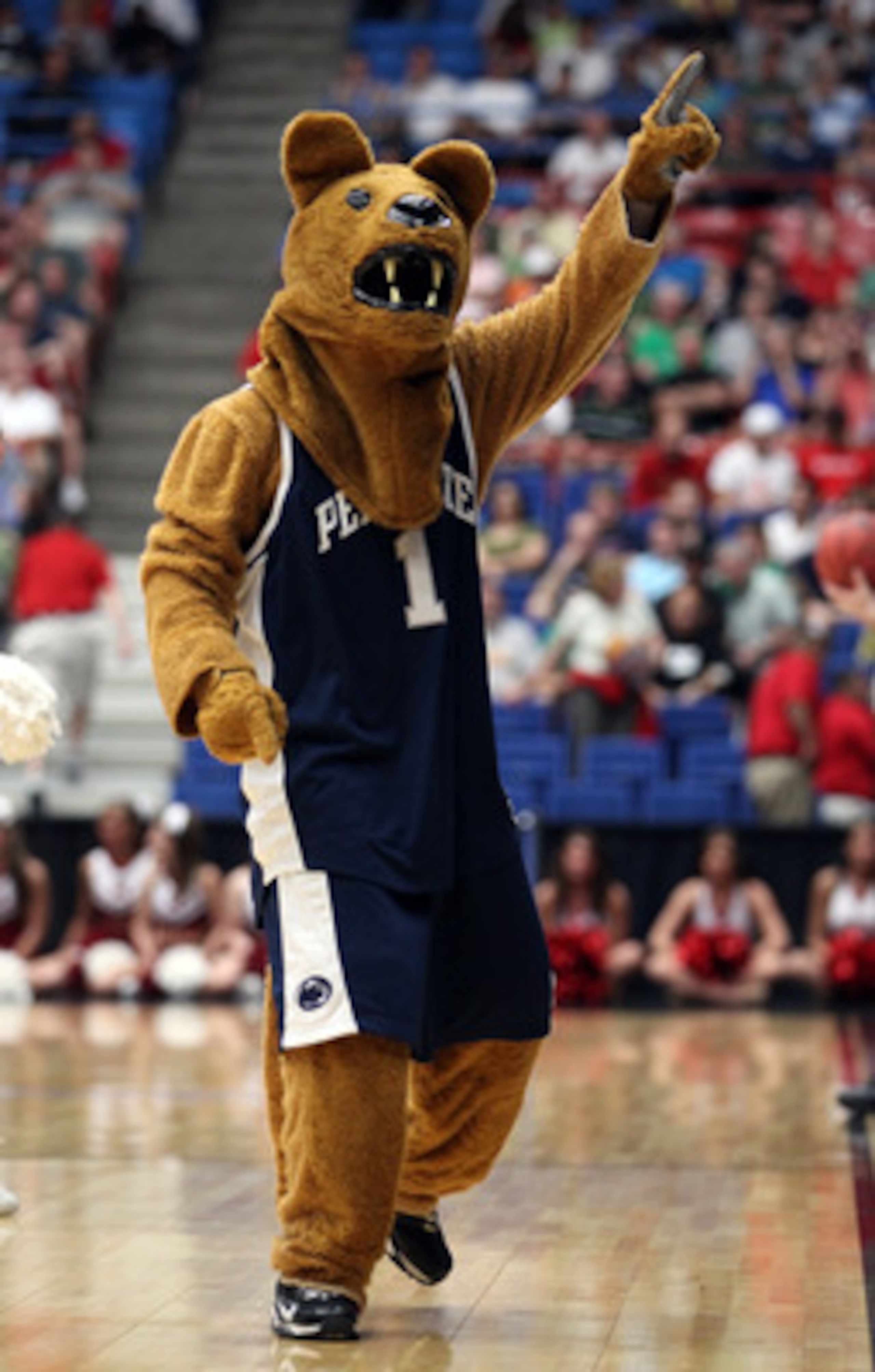 TUCSON, AZ - MARCH 17: The mascot for the Penn State Nittany Lions performs during their game against the Temple Owls in the second round of the 2011 NCAA men's basketball tournament at McKale Center on March 17, 2011 in Tucson, Arizona. (Photo by Chris TUCSON, AZ - MARCH 17: The mascot for the Penn State Nittany Lions performs during their game against the Temple Owls in the second round of the 2011 NCAA men's basketball tournament at McKale Center on March 17, 2011 in Tucson, Arizona. (Photo by Chris