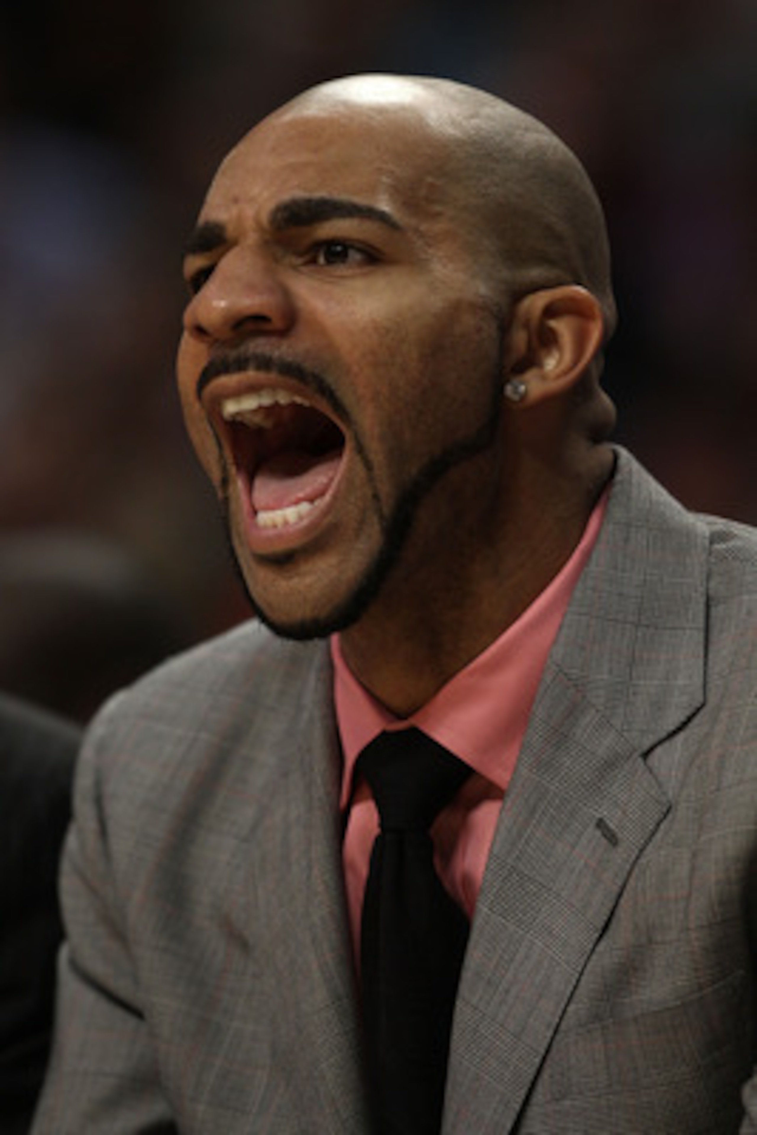 CHICAGO - NOVEMBER 01: Carlos Boozer #5 of the Chicago Bulls yells at a referee from the bench during a game against the Portland Trail Blazers at the United Center on November 1, 2010 in Chicago, Illinois. The Bulls defeated the Trail Blazers 110-98. NOT CHICAGO - NOVEMBER 01: Carlos Boozer #5 of the Chicago Bulls yells at a referee from the bench during a game against the Portland Trail Blazers at the United Center on November 1, 2010 in Chicago, Illinois. The Bulls defeated the Trail Blazers 110-98. NOT