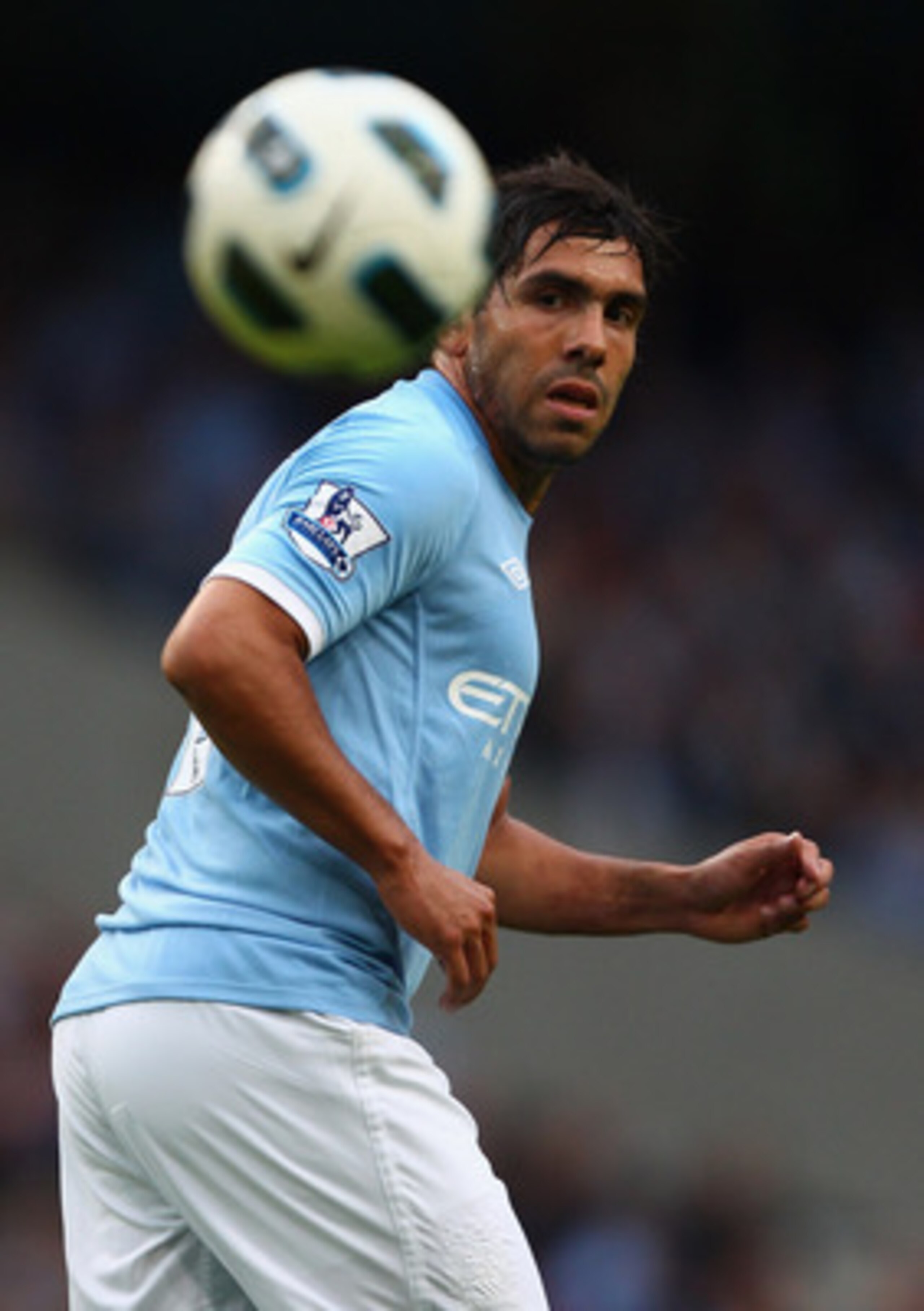 MANCHESTER, ENGLAND - MAY 17: Carlos Tevez of Manchester City in action during the Barclays Premier League match between Manchester City and Stoke City at City of Manchester Stadium on May 17, 2011 in Manchester, England. (Photo by Clive Brunskill/Getty MANCHESTER, ENGLAND - MAY 17: Carlos Tevez of Manchester City in action during the Barclays Premier League match between Manchester City and Stoke City at City of Manchester Stadium on May 17, 2011 in Manchester, England. (Photo by Clive Brunskill/Getty
