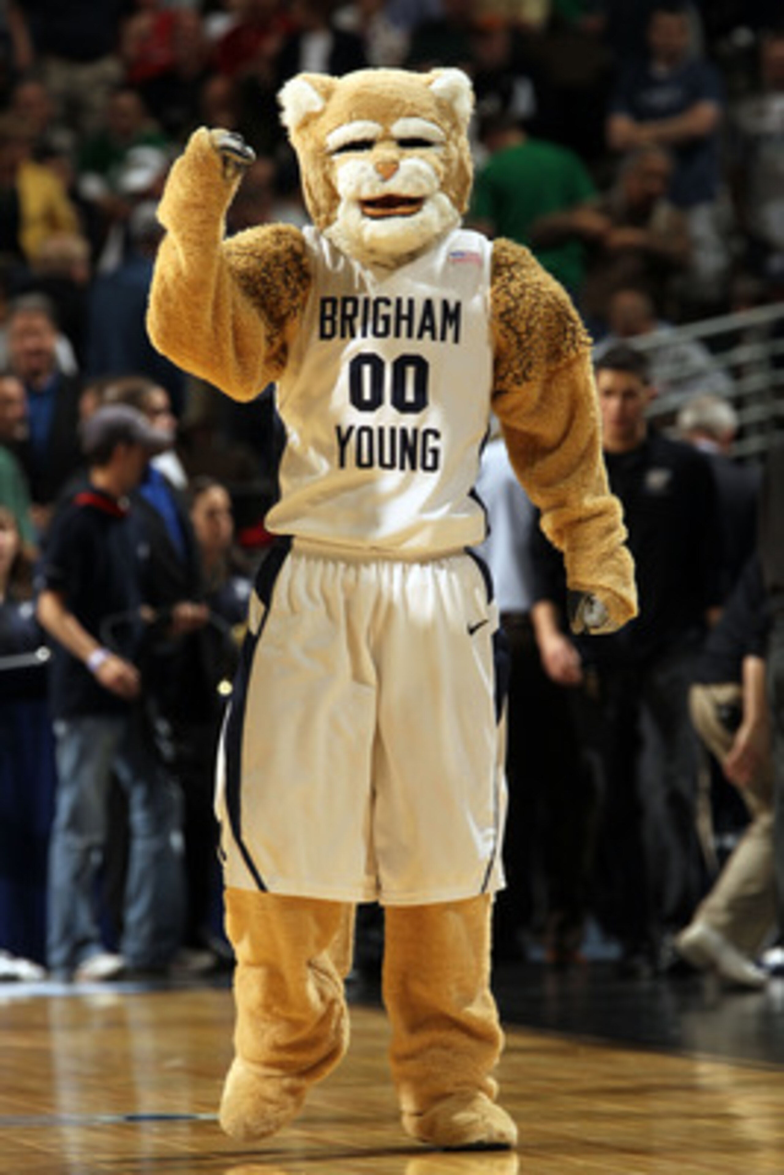 DENVER, CO - MARCH 17: The Brigham Young Cougars mascot performs during the second round of the 2011 NCAA men's basketball tournament at Pepsi Center on March 17, 2011 in Denver, Colorado. (Photo by Doug Pensinger/Getty Images) DENVER, CO - MARCH 17: The Brigham Young Cougars mascot performs during the second round of the 2011 NCAA men's basketball tournament at Pepsi Center on March 17, 2011 in Denver, Colorado. (Photo by Doug Pensinger/Getty Images)
