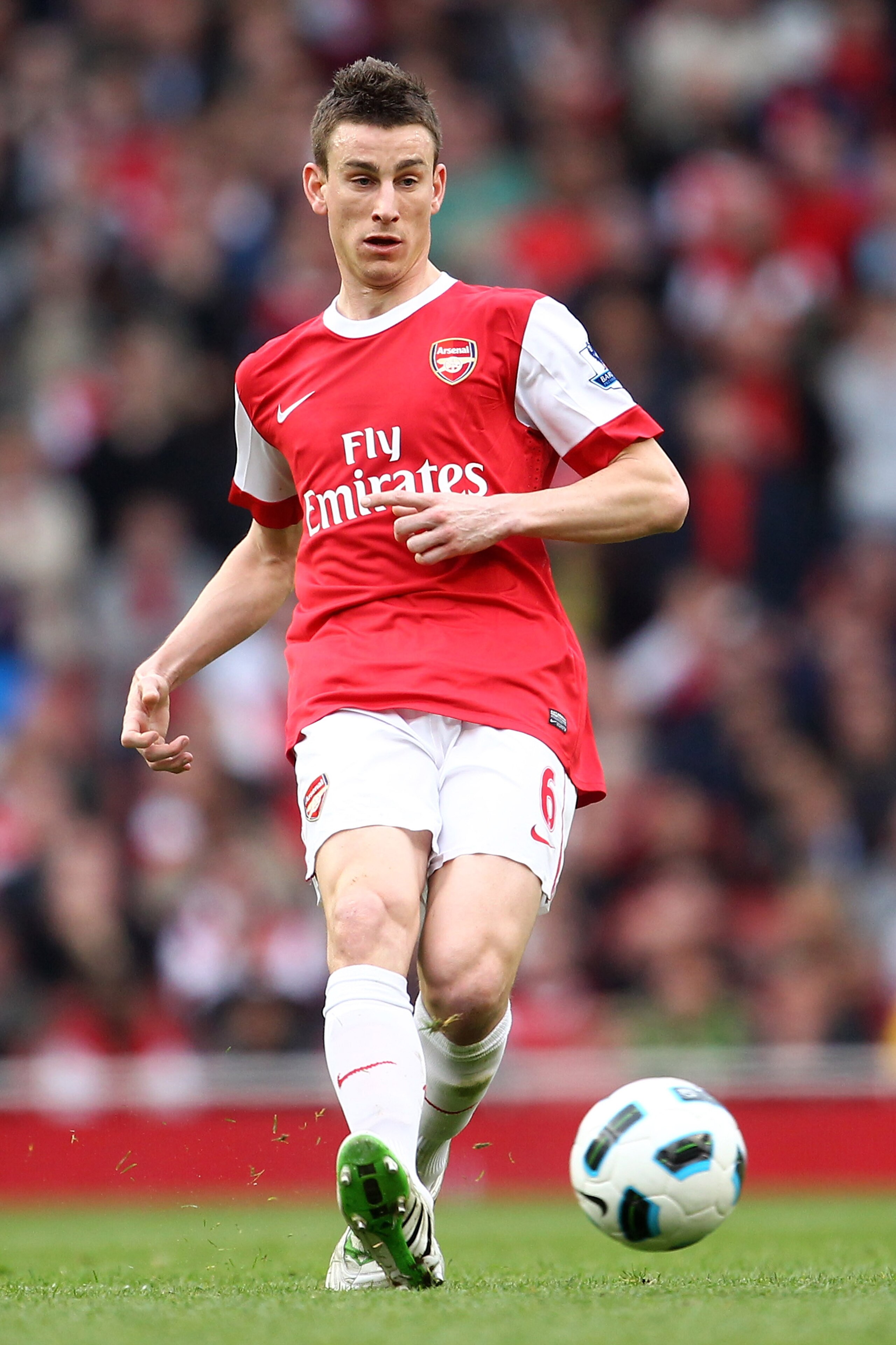 LONDON, ENGLAND - APRIL 02: Laurent Koscielny of Arsenal on the ball during the Barclays Premier League match between Arsenal and Blackburn Rovers at the Emirates Stadium on April 2, 2011 in London, England. (Photo by Julian Finney/Getty Images) LONDON, ENGLAND - APRIL 02: Laurent Koscielny of Arsenal on the ball during the Barclays Premier League match between Arsenal and Blackburn Rovers at the Emirates Stadium on April 2, 2011 in London, England. (Photo by Julian Finney/Getty Images)