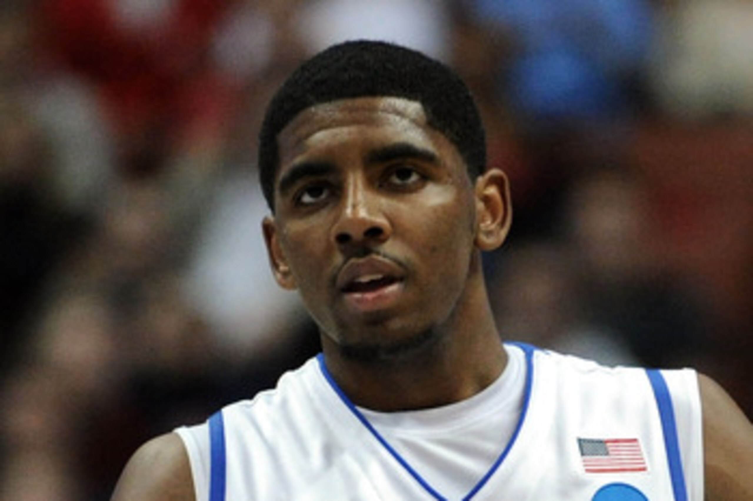 ANAHEIM, CA - MARCH 24:  Kyrie Irving #1 of the Duke Blue Devils looks on against the Arizona Wildcats during the west regional semifinal of the 2011 NCAA men's basketball tournament at the Honda Center on March 24, 2011 in Anaheim, California.  (Photo by