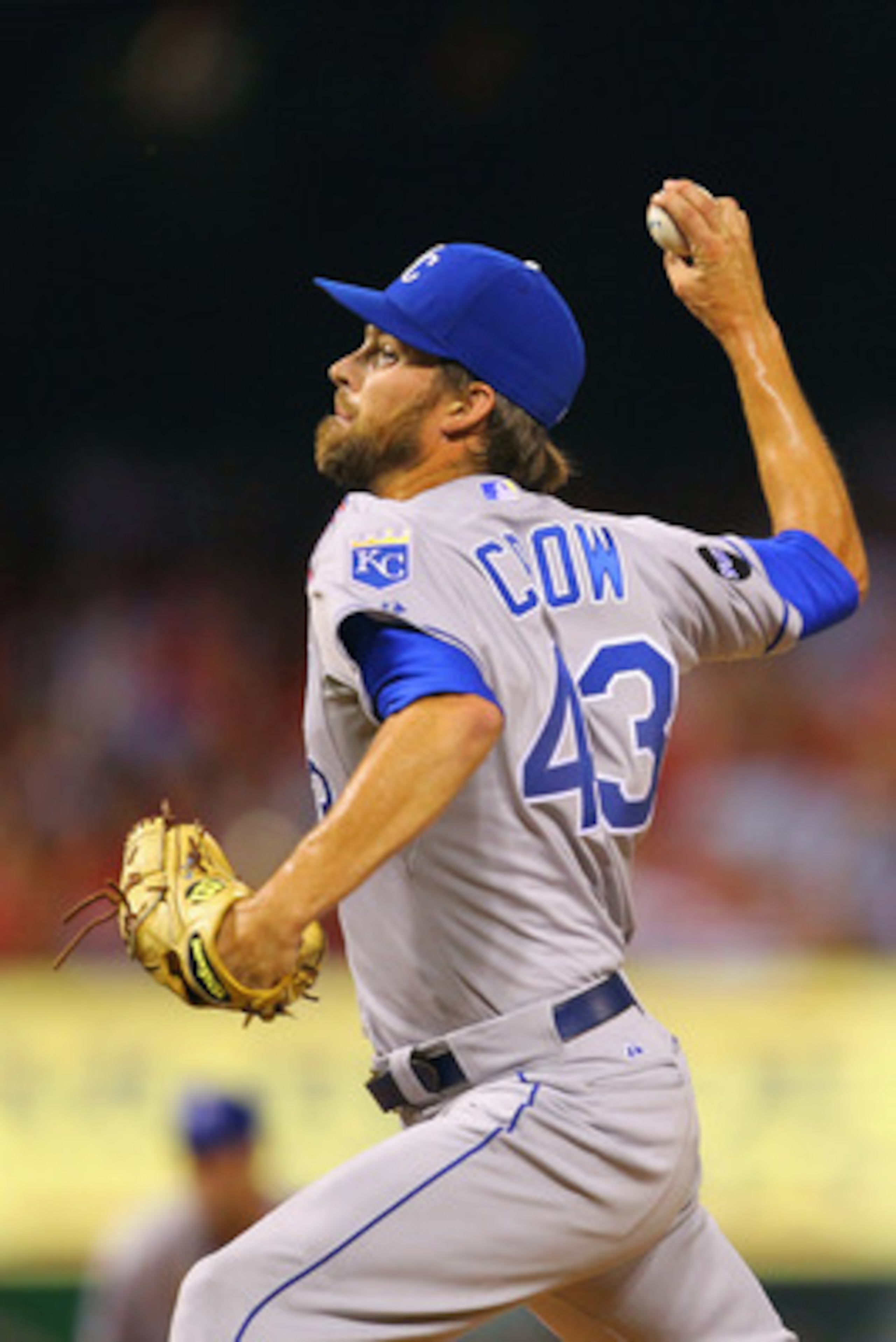 ST. LOUIS, MO - JUNE 17: Reliever Aaron Crow #43 of the Kansas City Royals pitches against the St. Louis Cardinals at Busch Stadium on June 17, 2011 in St. Louis, Missouri.  (Photo by Dilip Vishwanat/Getty Images)