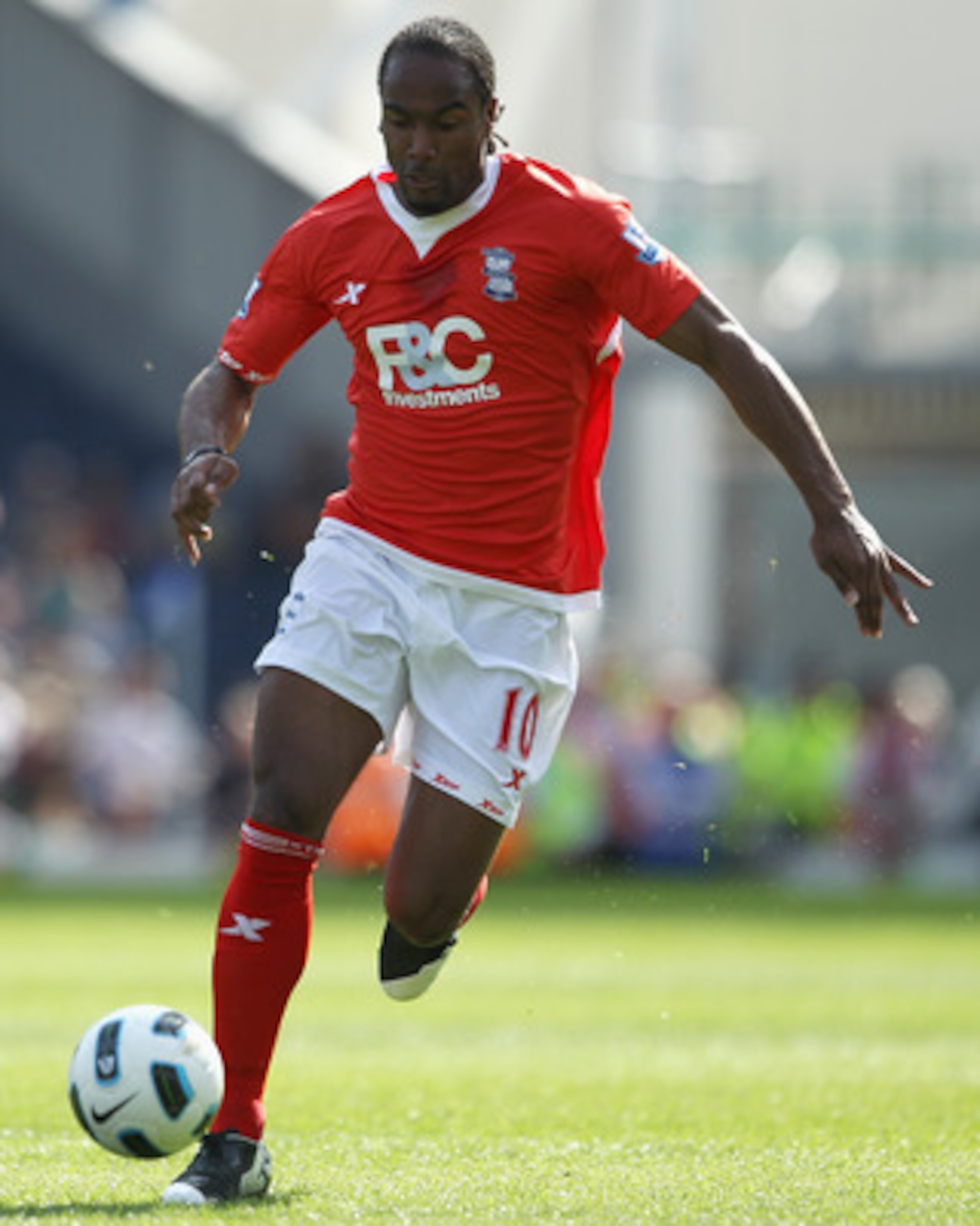 BLACKBURN, ENGLAND - APRIL 09:  Cameron Jerome of Birmingham City in action during the Barclays Premier League match between Blackburn Rovers and Birmingham City at Ewood park on April 9, 2011 in Blackburn, England.  (Photo by Dean Mouhtaropoulos/Getty Im