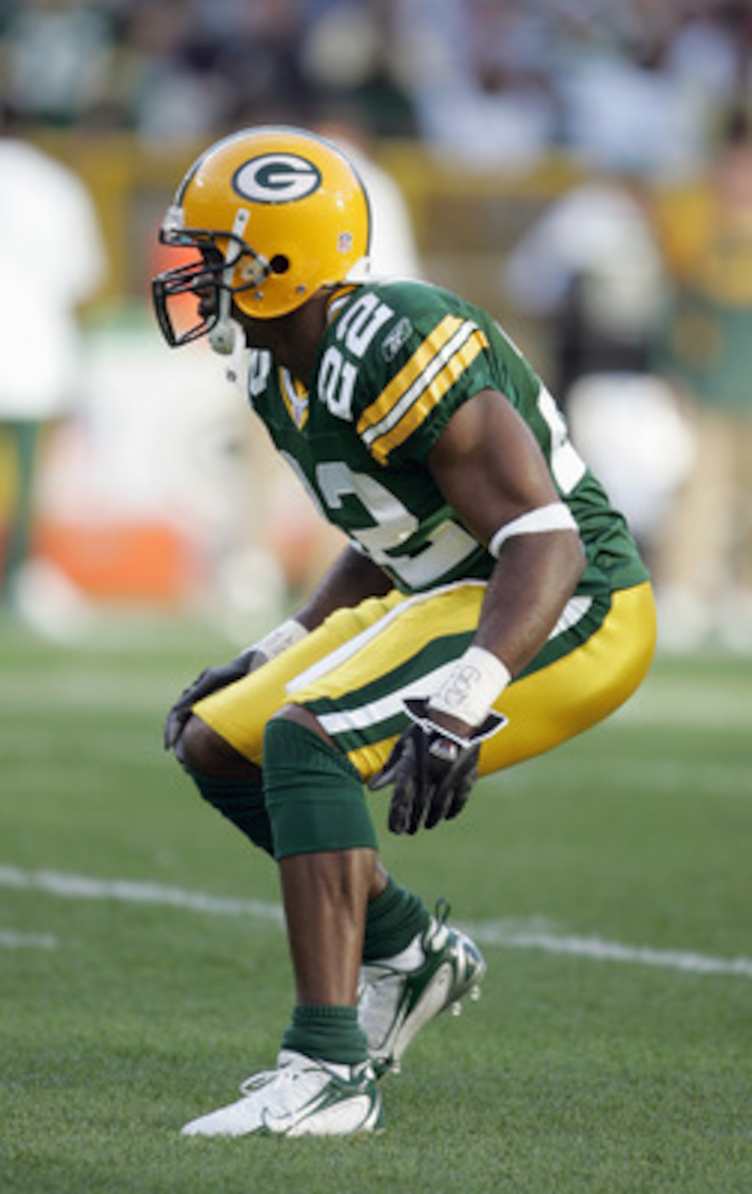 GREEN BAY, WI - AUGUST 19:  Marquand Manuel #22 of the Green Bay Packers moves on the field during the game against the Atlanta Falcons on August 19, 2006 at Lambeau Field in Green Bay, Wisconsin. (Photo by Jonathan Daniel/Getty Images)