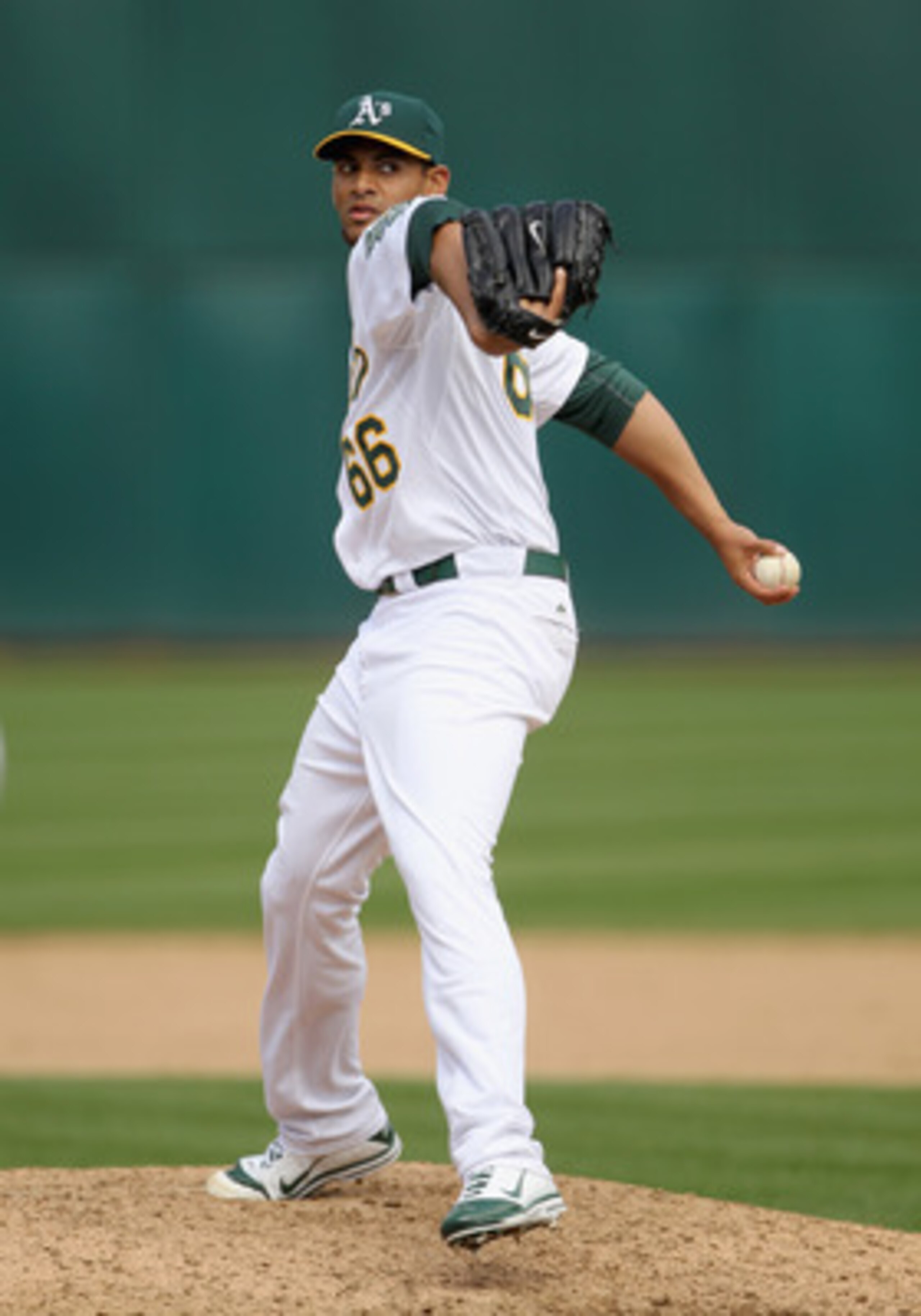 OAKLAND, CA - APRIL 17:  Tyson Ross #66 of the Oakland Athletics in action against the Detroit Tigers at Oakland-Alameda County Coliseum on April 17, 2011 in Oakland, California.  (Photo by Ezra Shaw/Getty Images)