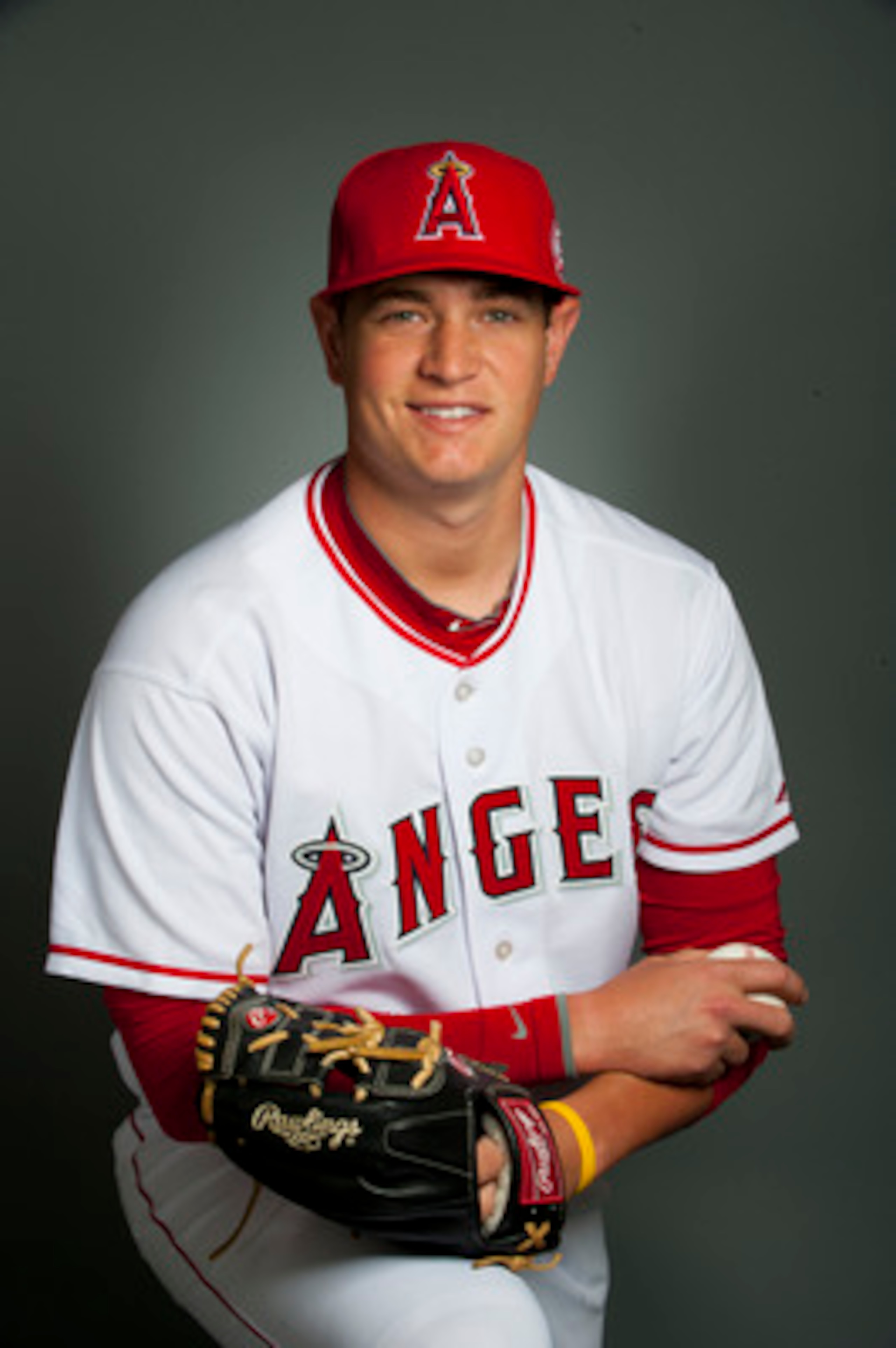 TEMPE, AZ - FEBRUARY 21: Garrett Richards #57 of the Los Angeles Angels of Anaheim poses during their photo day at Tempe Diablo Stadium on February 21, 2011 in Tempe, Arizona.  (Photo by Rob Tringali/Getty Images)