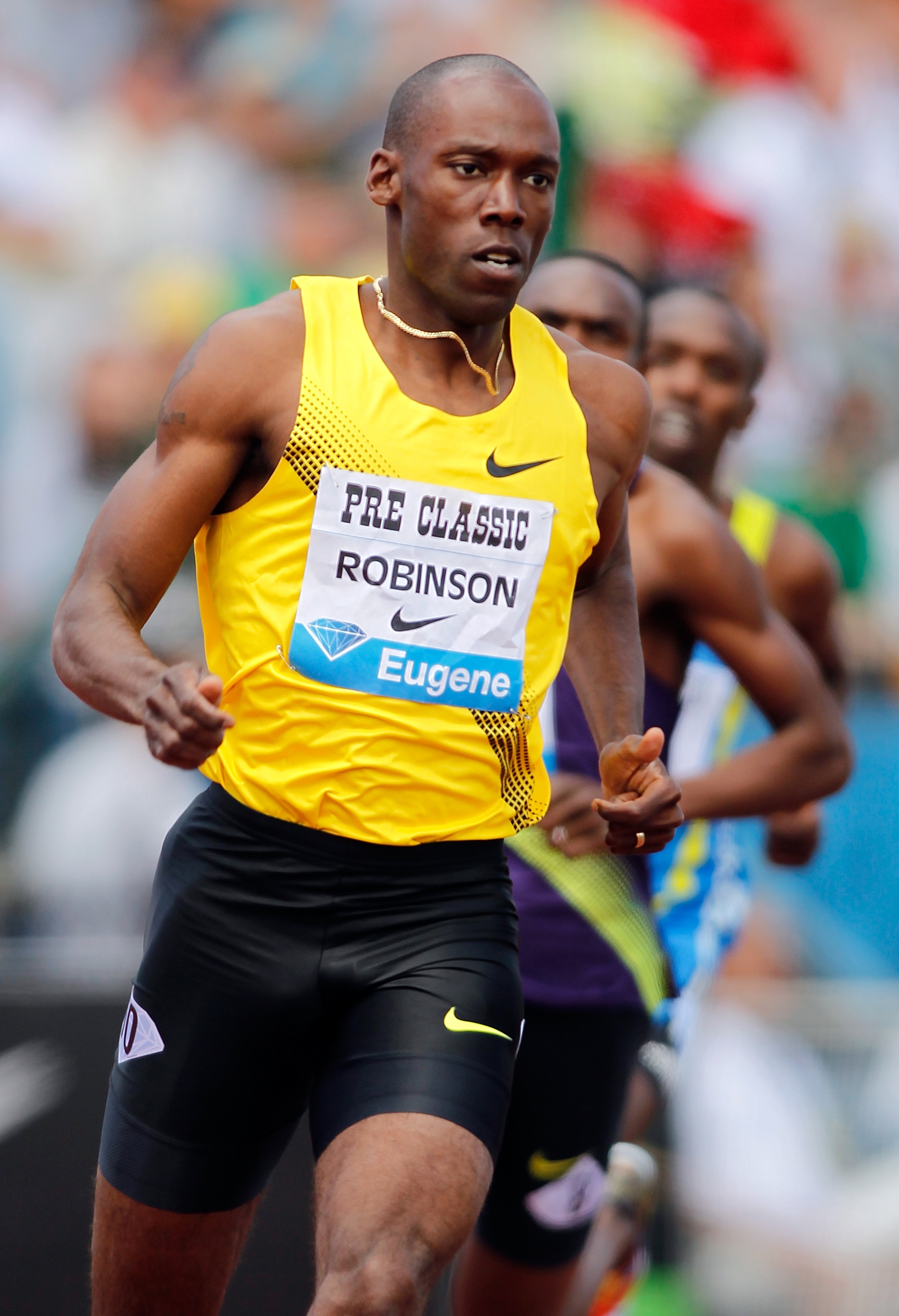 EUGENE, OR - JULY 03:  Khadevis Robinson during the IAAF Diamond League Prefontaine Classic on July 3, 2010 at Hayward Field in Eugene, Oregon.  (Photo by Jonathan Ferrey/Getty Images)