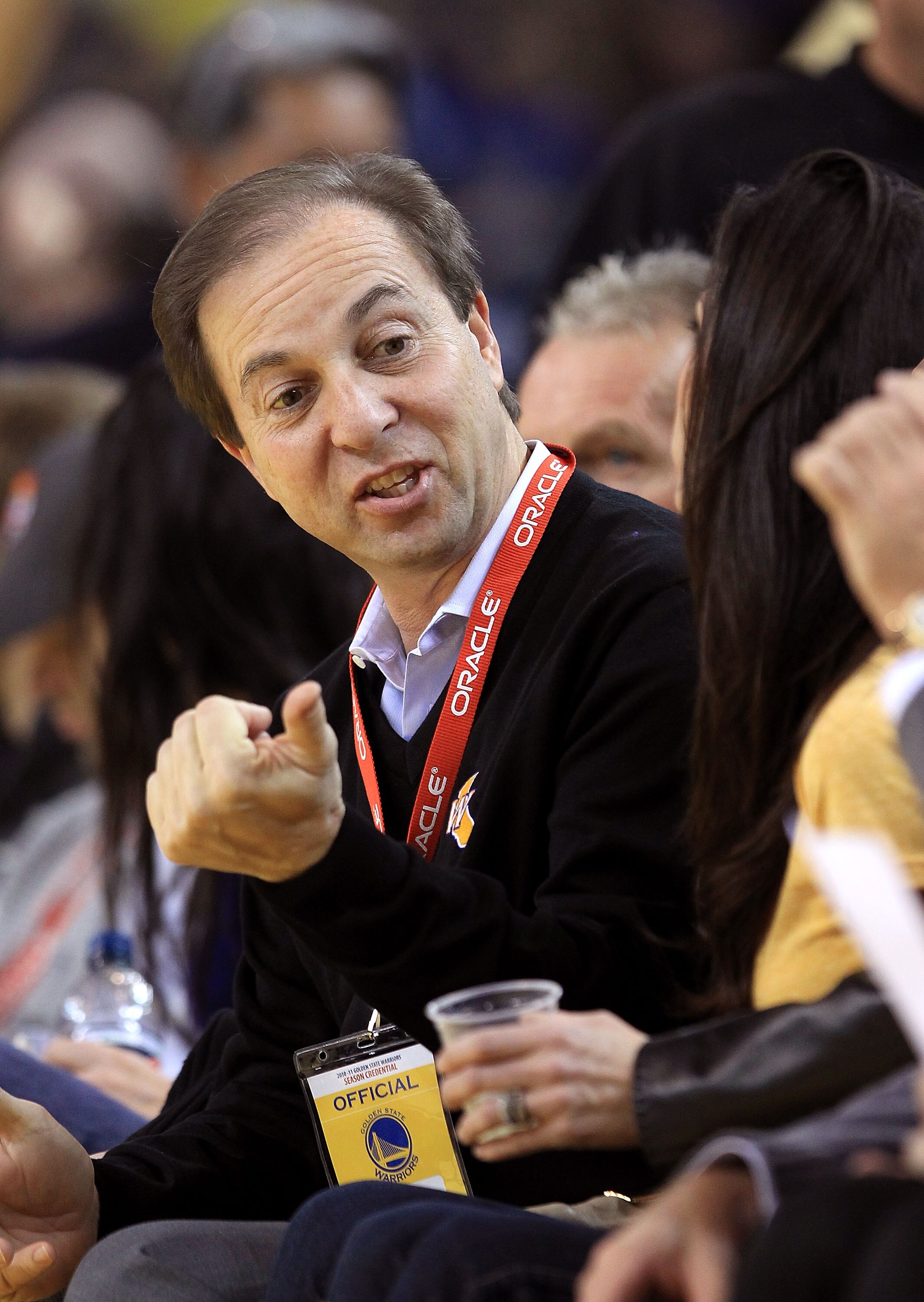 OAKLAND, CA - DECEMBER 14:  Golden State Warrior co-owner Joe Lacob watch his team during their game against the Minnesota Timberwolves at Oracle Arena on December 14, 2010 in Oakland, California.  NOTE TO USER: User expressly acknowledges and agrees that