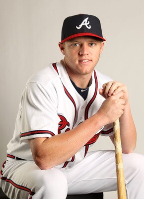 LAKE BUENA VISTA, FL - FEBRUARY 21: Tyler Pastornicky #77 of the Atlanta Braves during Photo Day at  Champion Stadium at ESPN Wide World of Sports of Complex on February 21, 2011 in Lake Buena Vista, Florida.  (Photo by Mike Ehrmann/Getty Images)