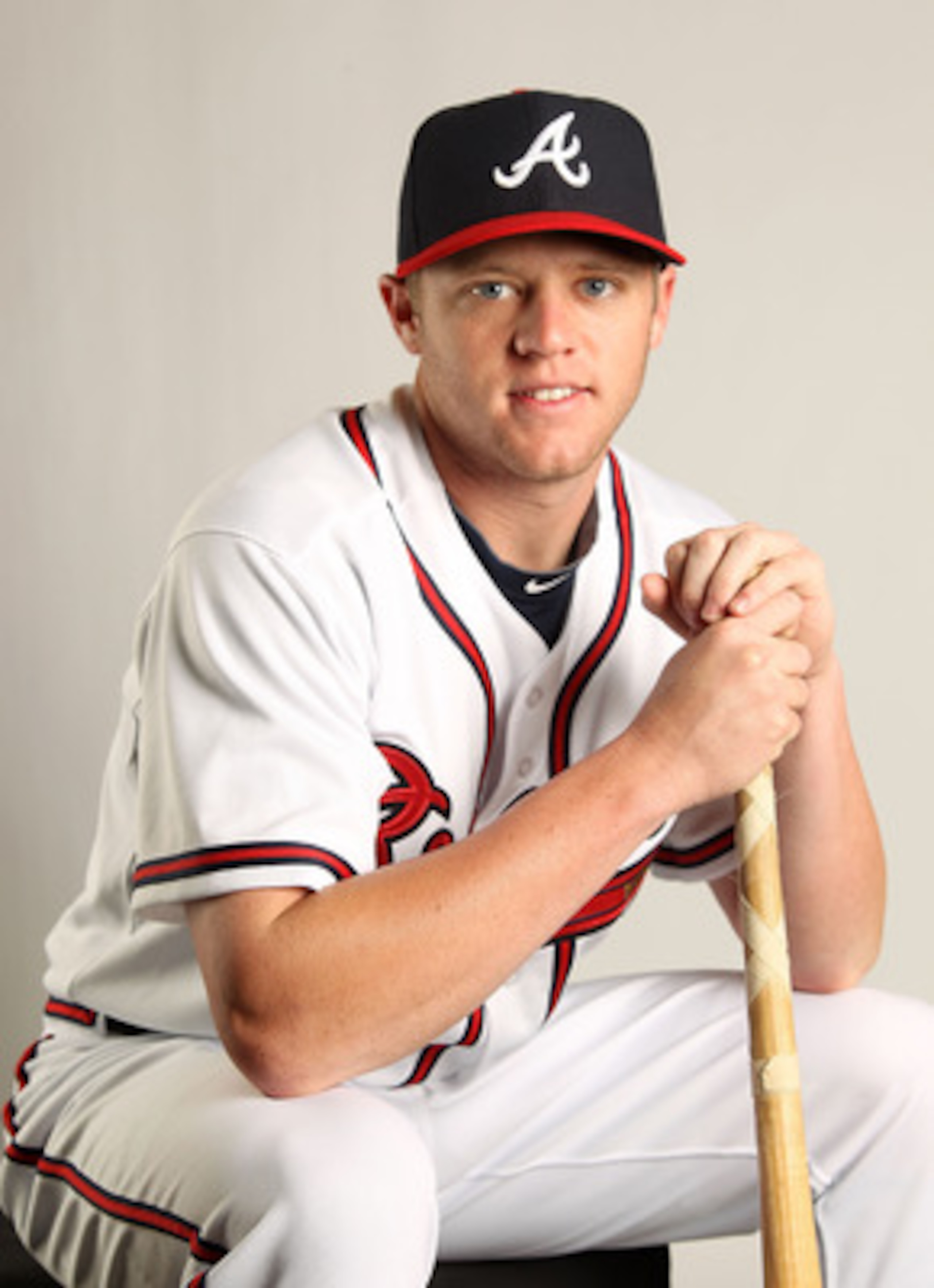 LAKE BUENA VISTA, FL - FEBRUARY 21: Tyler Pastornicky #77 of the Atlanta Braves during Photo Day at  Champion Stadium at ESPN Wide World of Sports of Complex on February 21, 2011 in Lake Buena Vista, Florida.  (Photo by Mike Ehrmann/Getty Images)