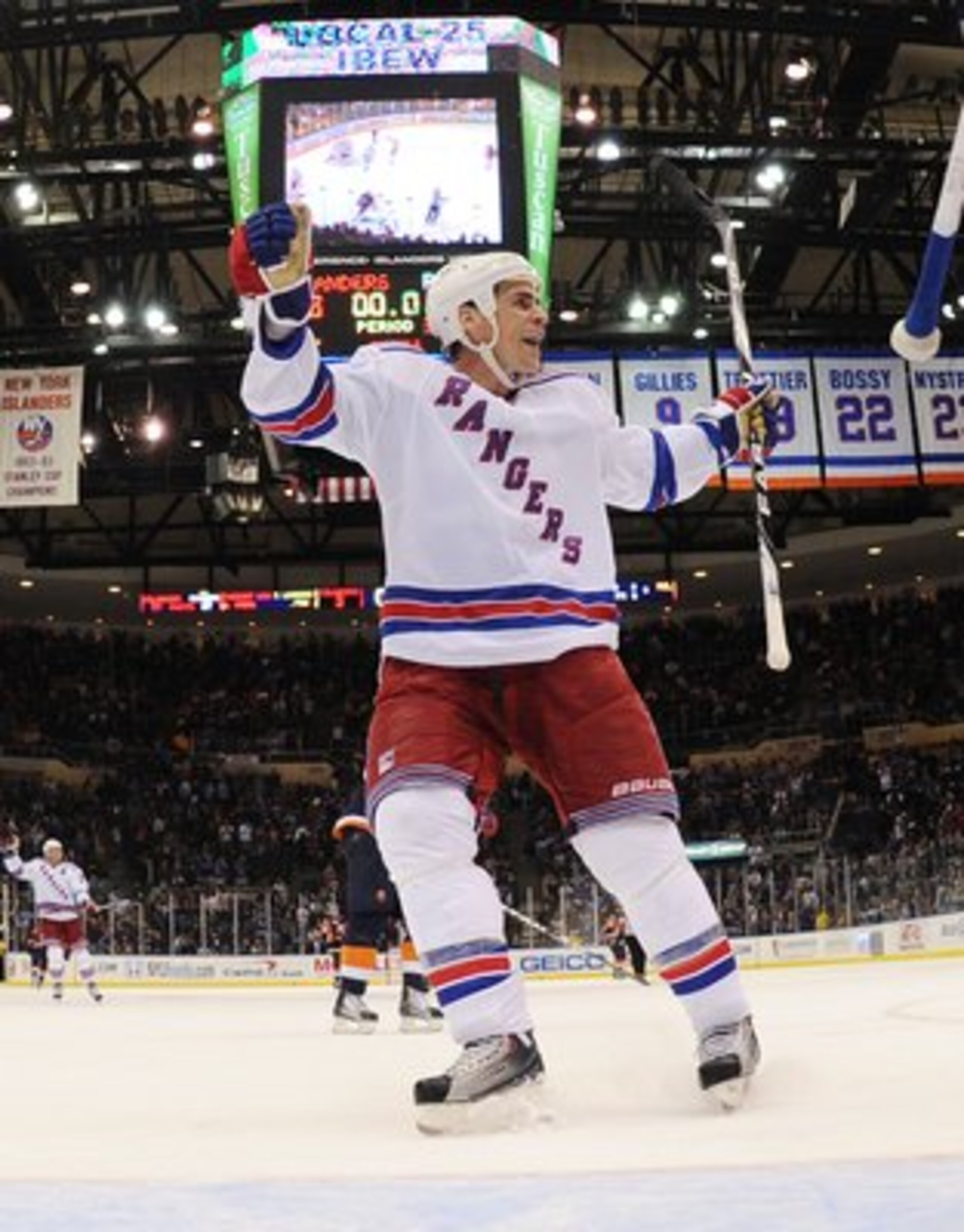 UNIONDALE, NY - MARCH 30: Wade Redden #6 of the New York Rangers skates against the New York Islanders at the Nassau Coliseum on March 30, 2010 in Uniondale, New York.  (Photo by Bruce Bennett/Getty Images)