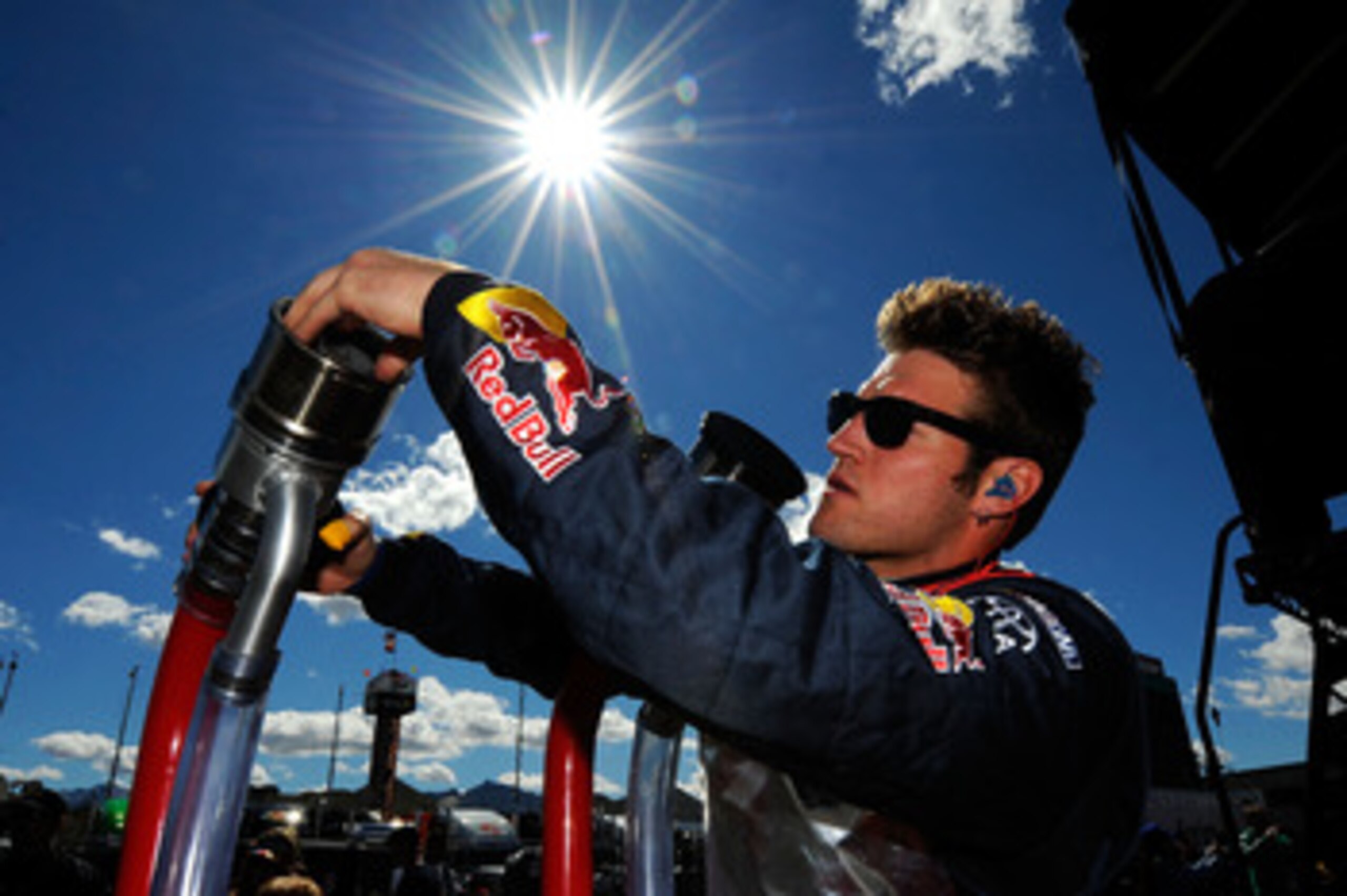 AVONDALE, AZ - FEBRUARY 27:  Wesley Evans, gas man for the #83 car, works in the pit area during the NASCAR Sprint Cup Series Subway Fresh Fit 500 at Phoenix International Raceway on February 27, 2011 in Avondale, Arizona.  (Photo by Jared C. Tilton/Getty