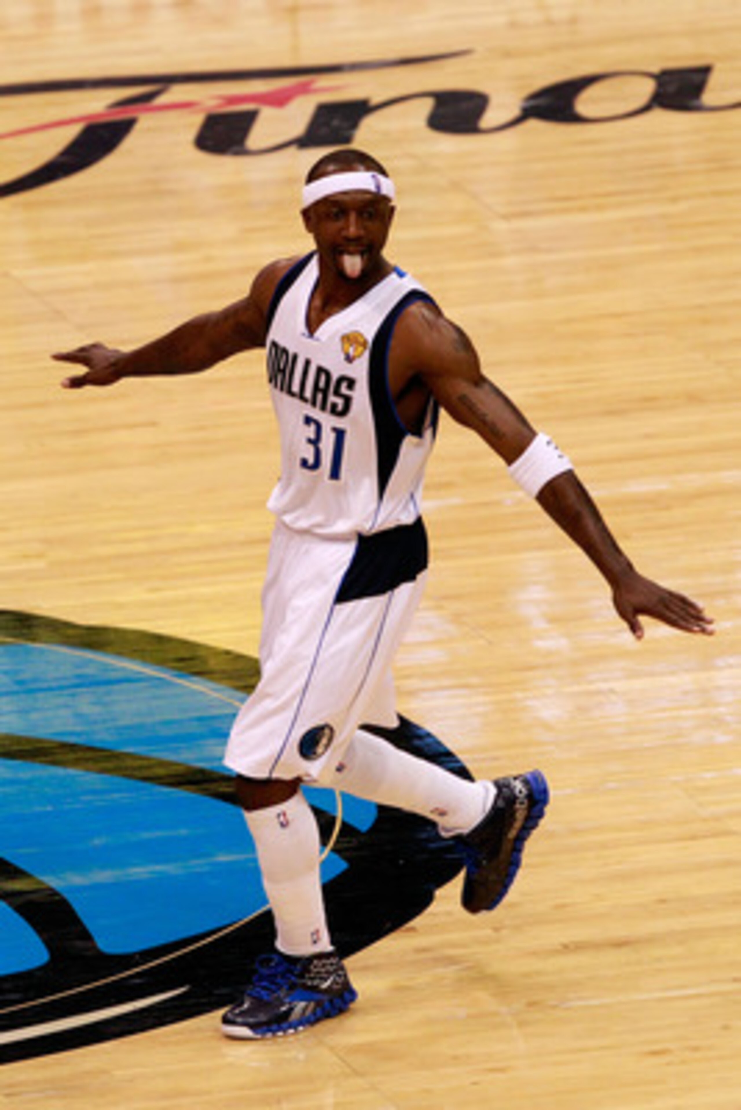 DALLAS, TX - JUNE 07:  Jason Terry #31 of the Dallas Mavericks reacts after he made a basket in the fourth quarter against the Miami Heat in Game Four of the 2011 NBA Finals at American Airlines Center on June 7, 2011 in Dallas, Texas. NOTE TO USER: User