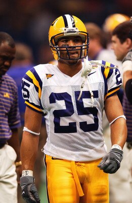 01 Jan 2002 : Josh Reed of LSU during the Sugar Bowl game against Illinois at the  Louisiana Superdome in New Orleans, Louisiana. LSU won 47-34. DIGITAL IMAGE. Mandatory Credit: Harry How/Getty Images