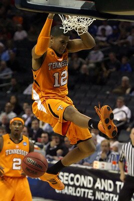 CHARLOTTE, NC - MARCH 18: Tobias Harris #12 of the Tennessee Volunteers dunks the ball while taking on the Michigan Wolverines in the first half during the second round of the 2011 NCAA men's basketball tournament at Time Warner Cable Arena on March 18, CHARLOTTE, NC - MARCH 18: Tobias Harris #12 of the Tennessee Volunteers dunks the ball while taking on the Michigan Wolverines in the first half during the second round of the 2011 NCAA men's basketball tournament at Time Warner Cable Arena on March 18,