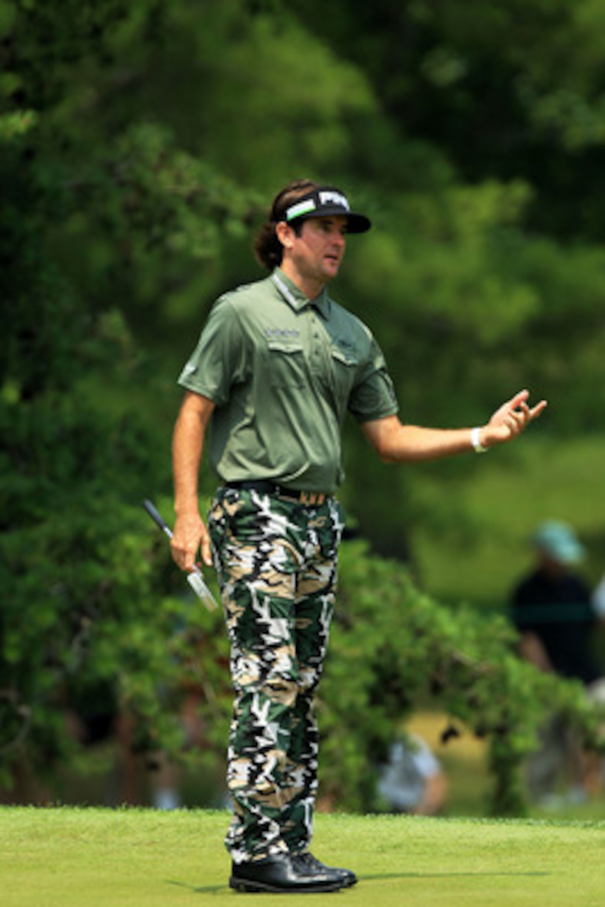 BETHESDA, MD - JUNE 16: Bubba Watson reacts to missing a putt on the eigth hole during the first round of the 111th U.S. Open at Congressional Country Club on June 16, 2011 in Bethesda, Maryland. (Photo by David Cannon/Getty Images) BETHESDA, MD - JUNE 16: Bubba Watson reacts to missing a putt on the eigth hole during the first round of the 111th U.S. Open at Congressional Country Club on June 16, 2011 in Bethesda, Maryland. (Photo by David Cannon/Getty Images)