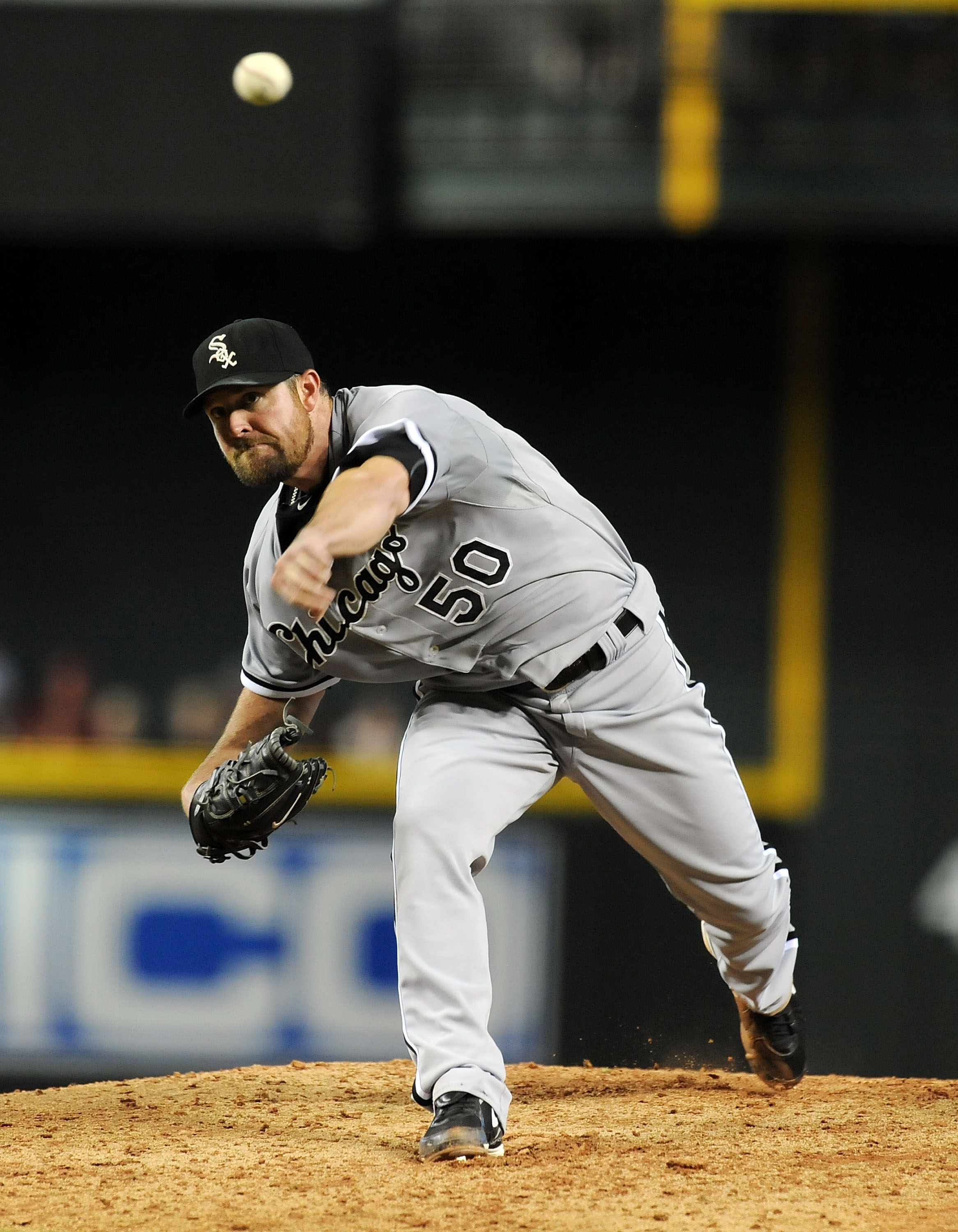 PHOENIX, AZ - JUNE 18:  Pitcher John Danks #50 of the Chicago White Sox delivers a pitch against the Arizona Diamondbacks at Chase Field on June 18, 2011 in Phoenix, Arizona.  Chicago won 6-2. (Photo by Norm Hall/Getty Images)