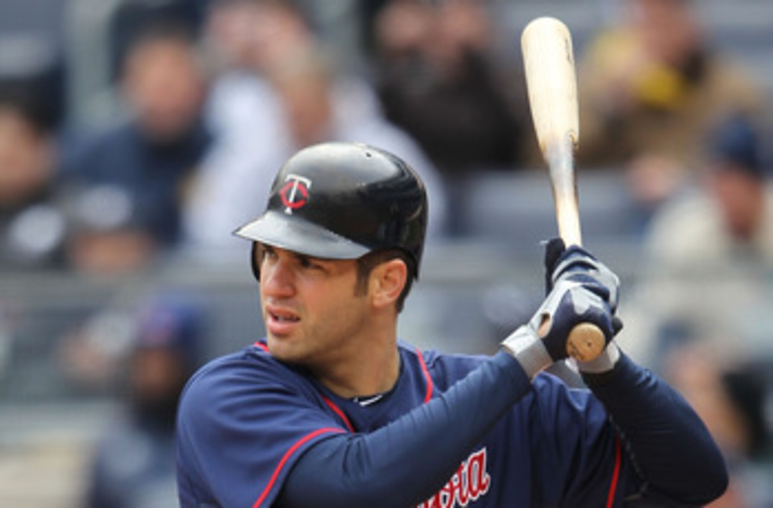 NEW YORK, NY - APRIL 07: Joe Mauer #7 of the Minnesota Twins against New York Yankees at Yankee Stadium on April 7, 2011 in the Bronx borough of New York City. (Photo by Nick Laham/Getty Images) NEW YORK, NY - APRIL 07: Joe Mauer #7 of the Minnesota Twins against New York Yankees at Yankee Stadium on April 7, 2011 in the Bronx borough of New York City. (Photo by Nick Laham/Getty Images)