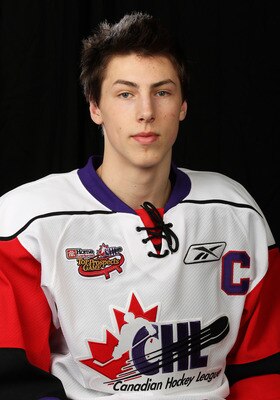 TORONTO, CAN - JANUARY 19:  Ryan Nugent-Hopkins #9 of Team Orr poses for a Head Shot prior to skating in the 2011 Home Hardware Top Prospects game on January 19, 2011 at the Air Canada Centre in Toronto, Canada. (Photo by Claus Andersen/Getty Images)