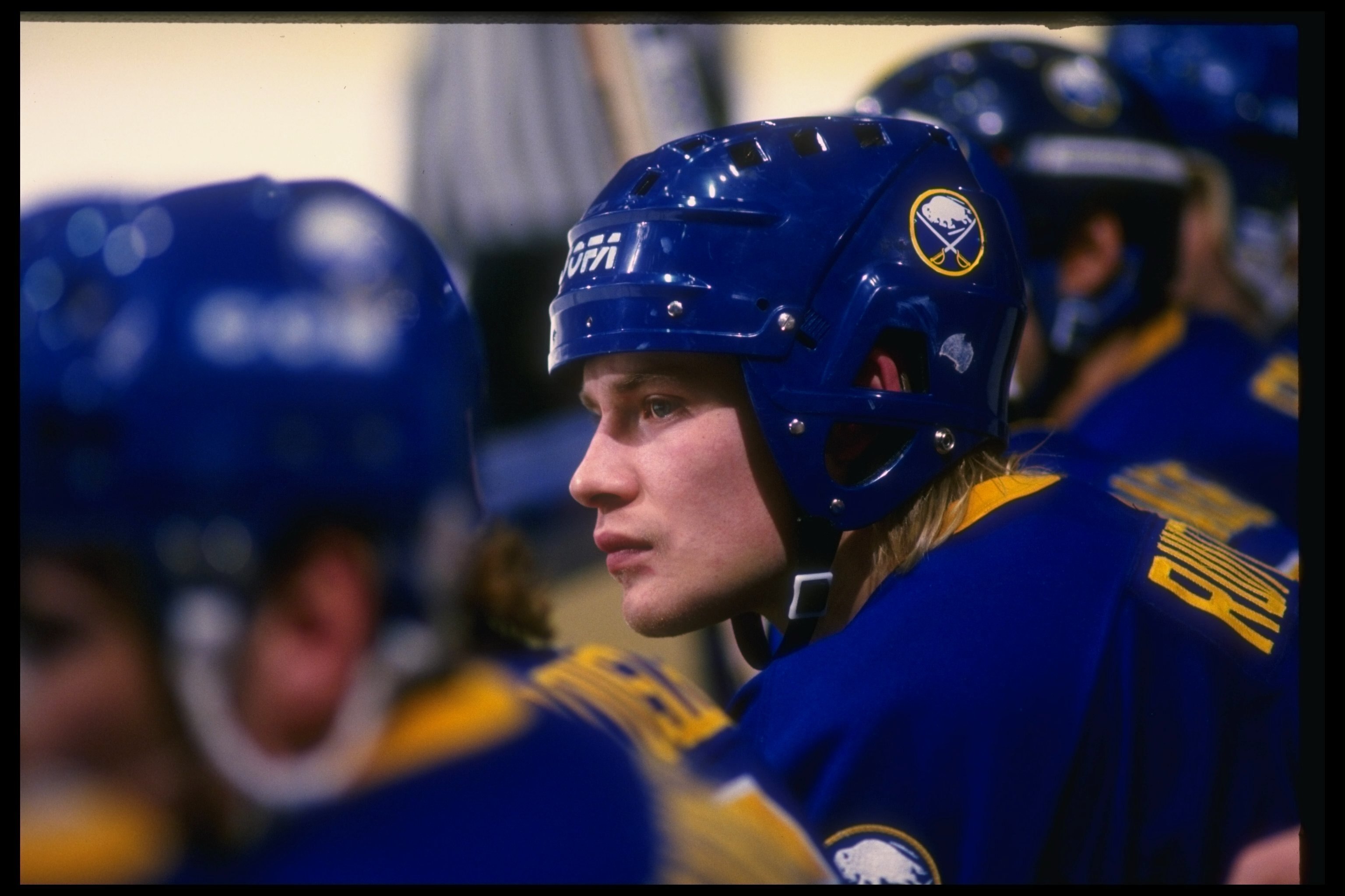 1990-91:  Center Christian Ruuttu of the Buffalo Sabres. Mandatory Credit: Rick Stewart  /Allsport