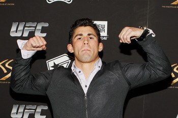 LAS VEGAS - FEBRUARY 15:  UFC fighter Dominick Cruz arrives at UFC, Famous Stars and Straps and New Era's 'The Magic Party' at XS the nightclub on February 15, 2011 in Las Vegas, Nevada.  (Photo by Isaac Brekken/Getty Images)