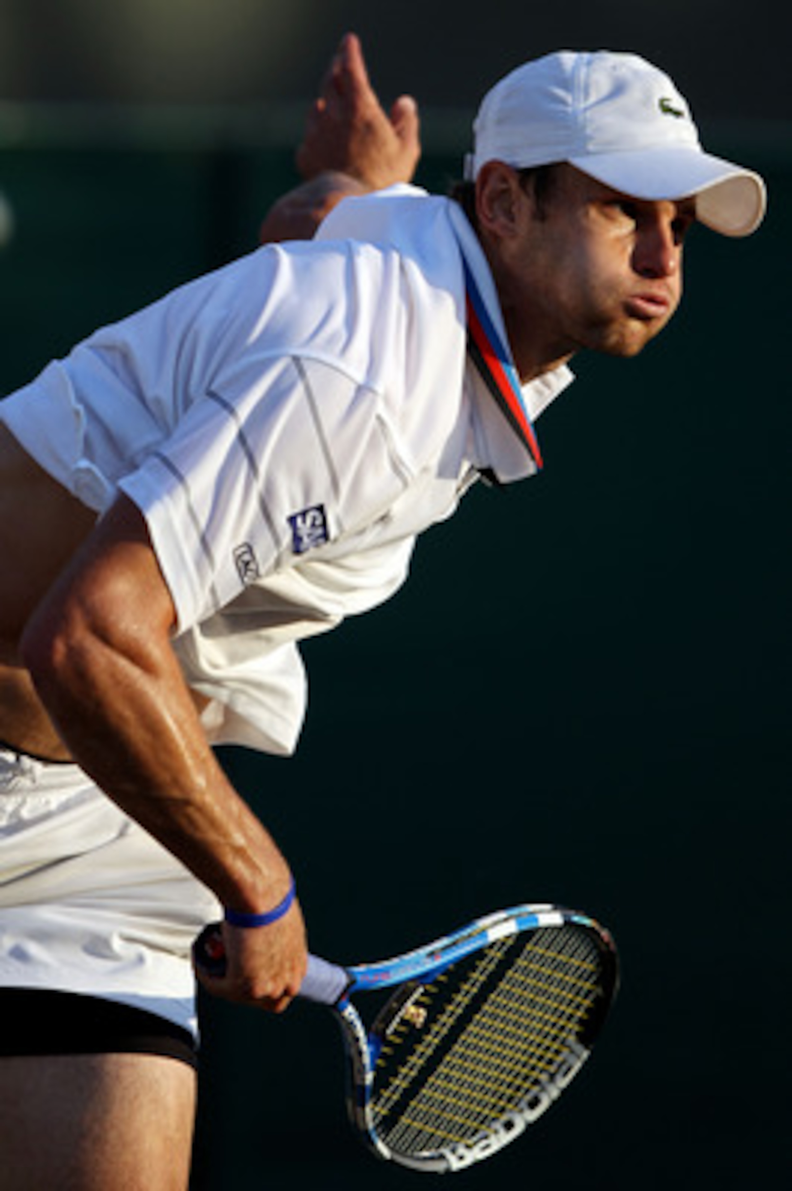 LONDON, ENGLAND - JUNE 28:  Andy Roddick of USA serves against Yen-Hsun Lu of Taipei on Day Seven of the Wimbledon Lawn Tennis Championships at the All England Lawn Tennis and Croquet Club on June 28, 2010 in London, England.  (Photo by Clive Brunskill/Ge