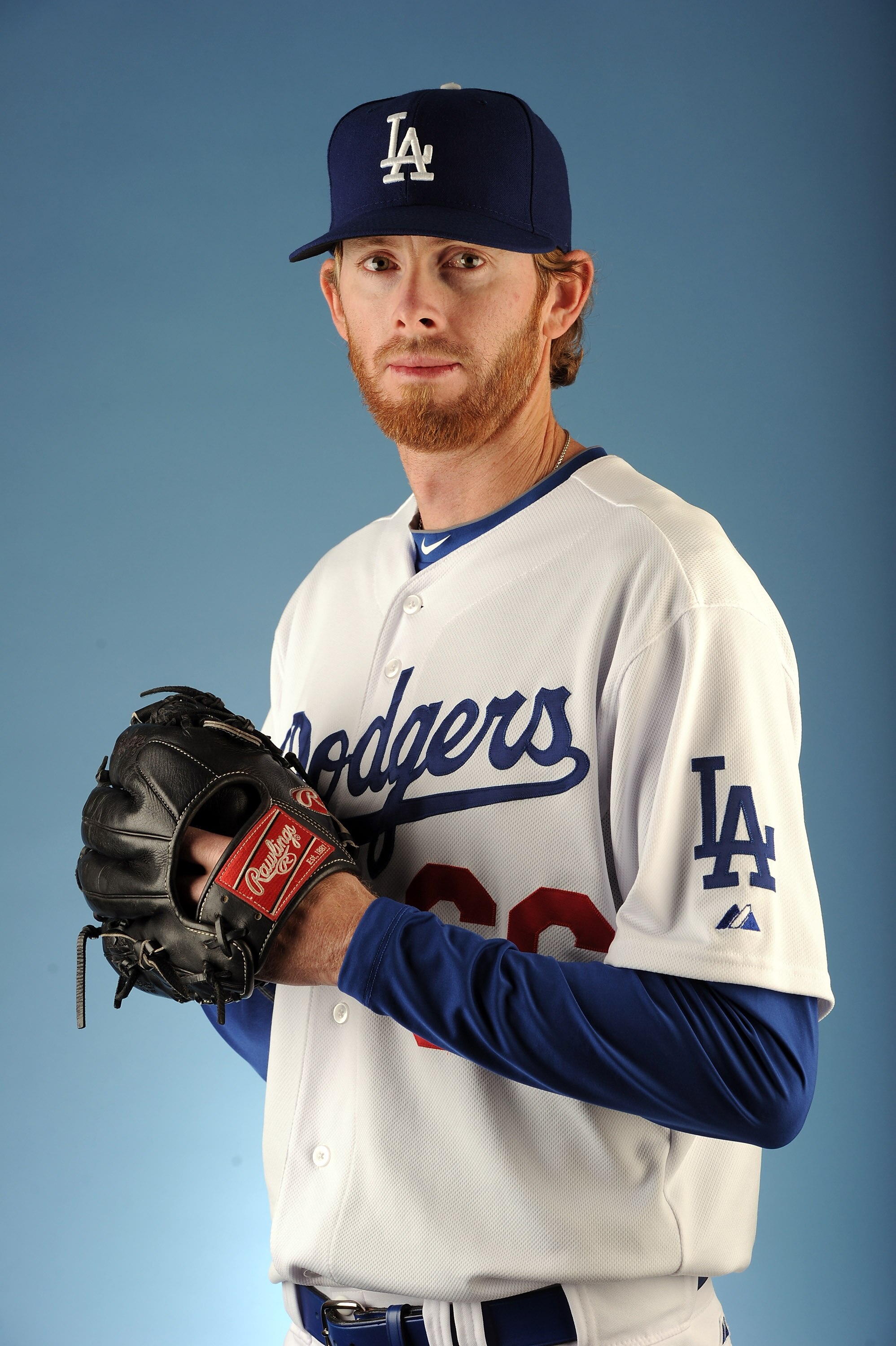 GLENDALE, AZ - FEBRUARY 25:  Mike MacDougal #66 of the Los Angeles Dodgers poses for a photo on photo day at Camelback Ranch on February 25, 2011 in Glendale, Arizona.  (Photo by Harry How/Getty Images)